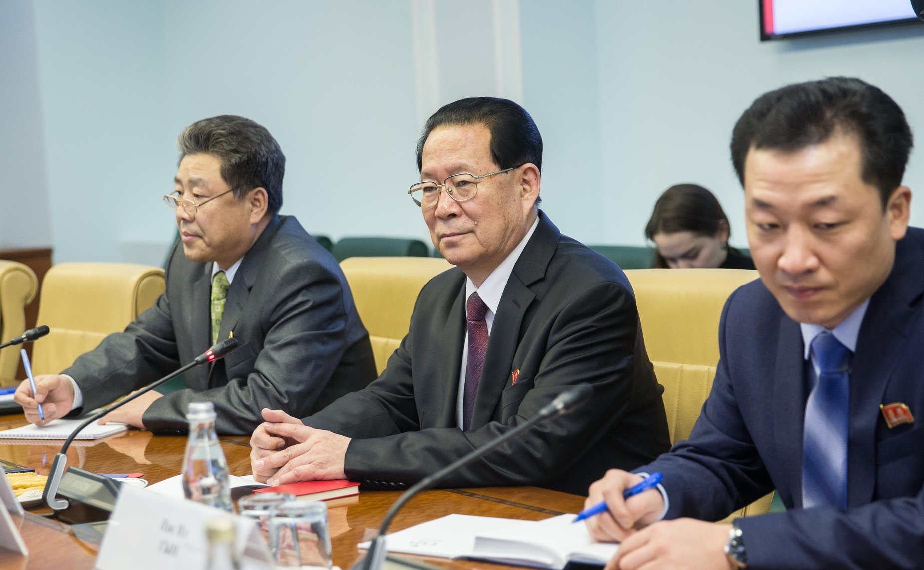 Встреча Константина Косачева с Чрезвычайным и Полномочным Послом КНДР в РФ Ким Хен Чжуном