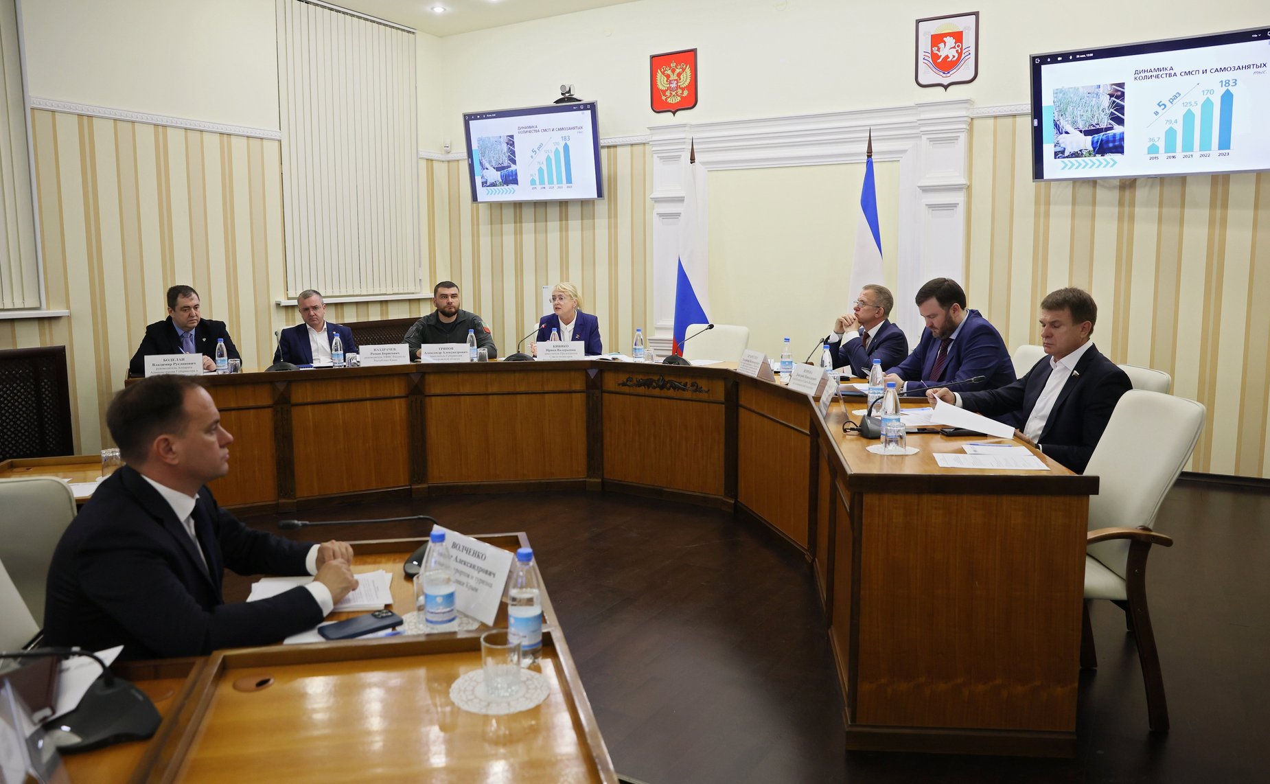 Сенаторы провели совещания по интеграции Запорожской и Херсонской областей в экономическую систему России и поддержке МСП