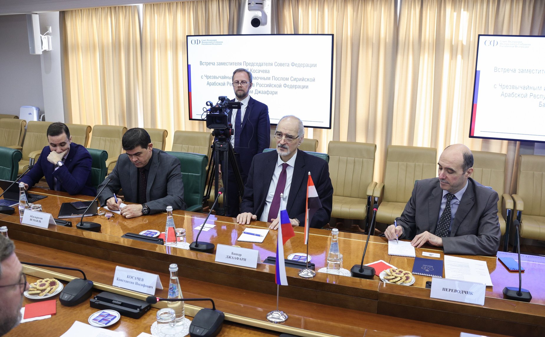 Встреча заместителя Председателя СФ Константина Косачева с Чрезвычайным и Полномочным Послом Сирийской Арабской Республики в РФ