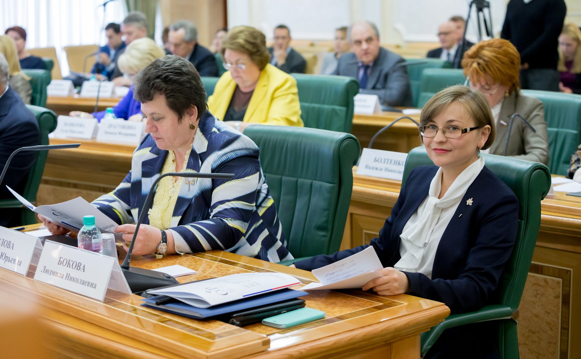 Заседание Оргкомитета Евразийского женского форума в Совете Федерации Орлова и Бокова