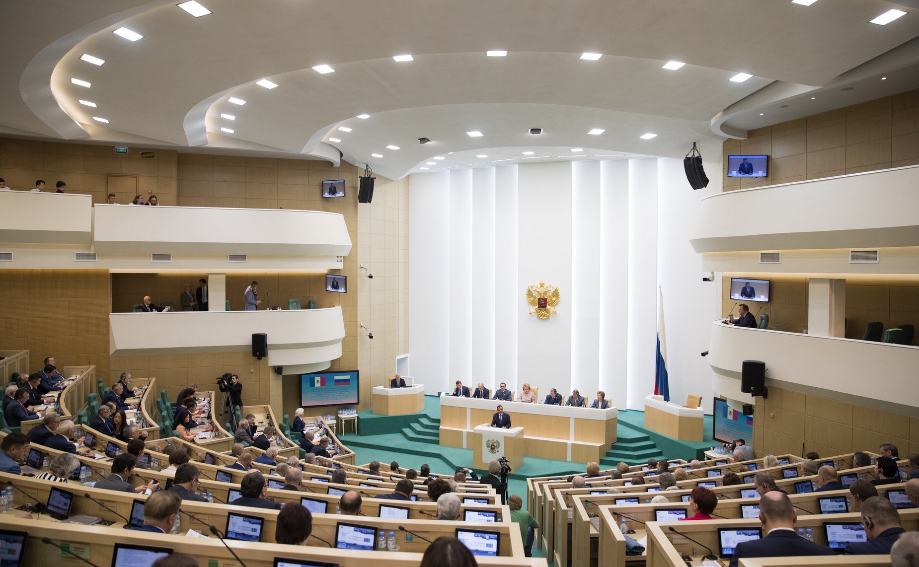 Зал заседаний. 435-е заседание Совета Федерации