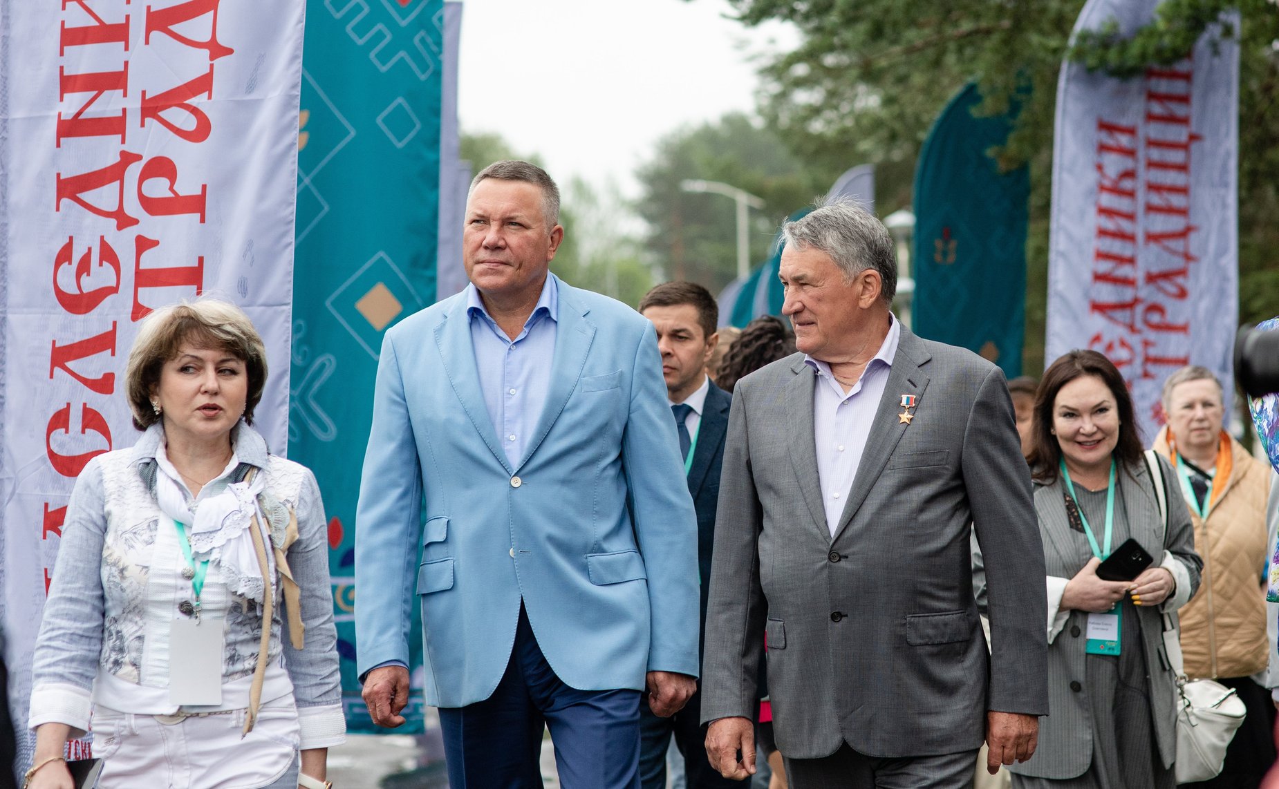 Заместитель Председателя Совета Федерации Юрий Воробьев и губернатор Вологодской области Олег Кувшинников открыли VII Всероссийский детский фестиваль народной культуры «Наследники традиций»