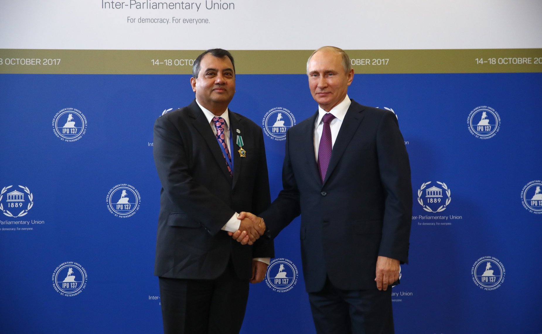 В. Путин и С. Чоудхури