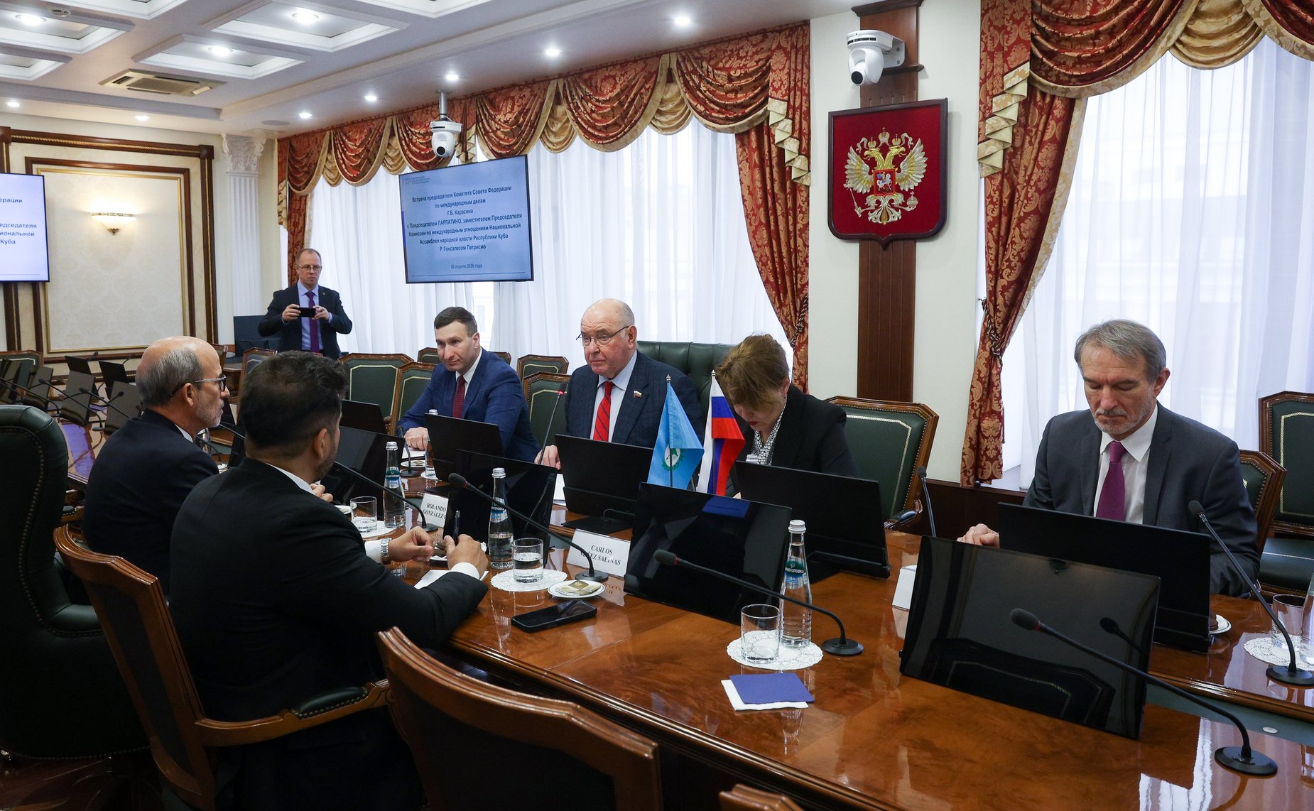 Встреча председателя Комитета Совета Федерации по международным делам Григория Карасина с Председателем Парламента стран Латинской Америки и Карибского бассейна Роландо Мигелем Гонсалесом Патрисио