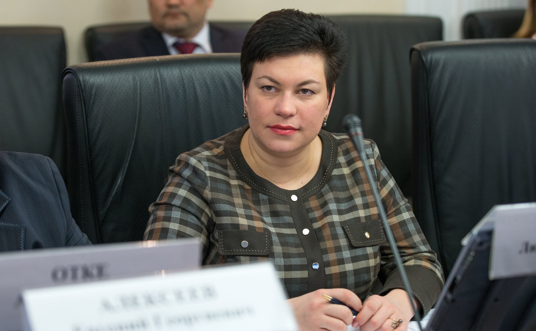 Л. Кононова на заседании Президиума Совета по Арктике и Антарктике