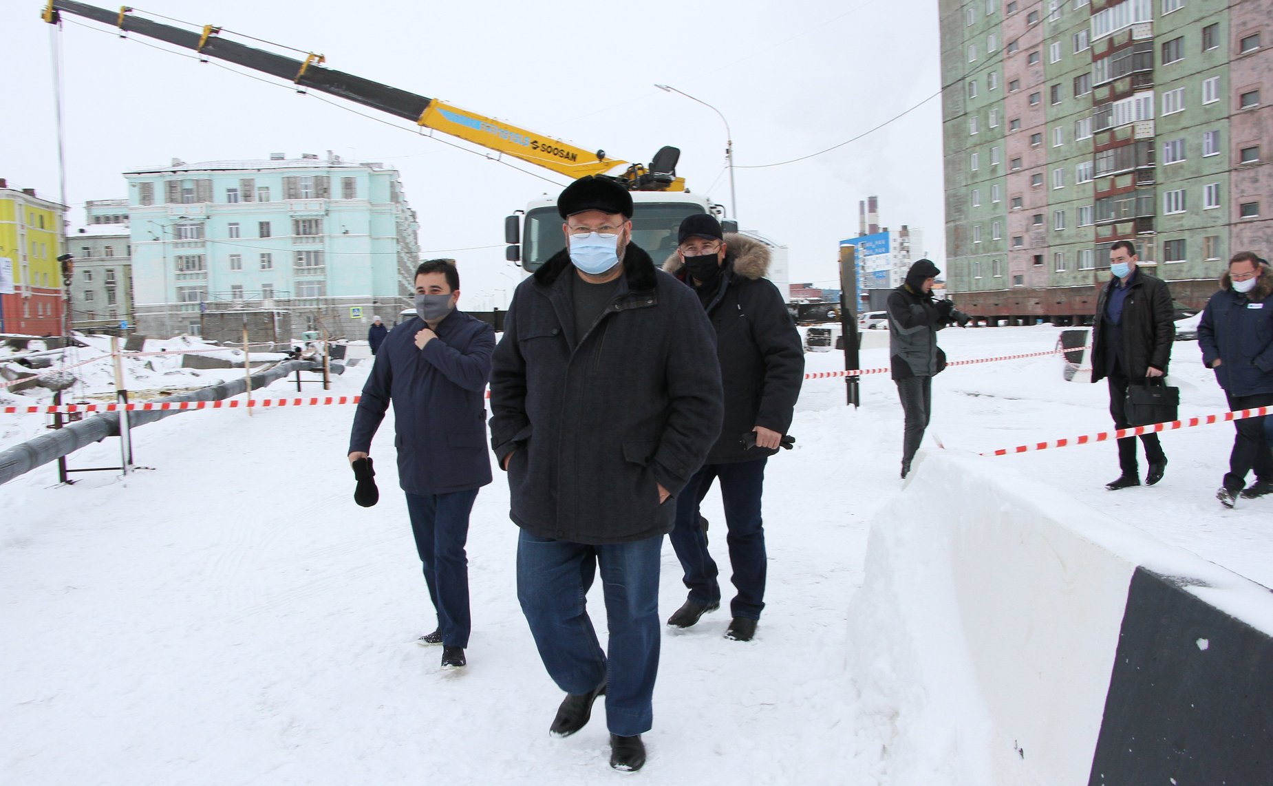 Олег Мельниченко провел осмотр объектов строительства и жилищно-коммунального хозяйства города Норильска