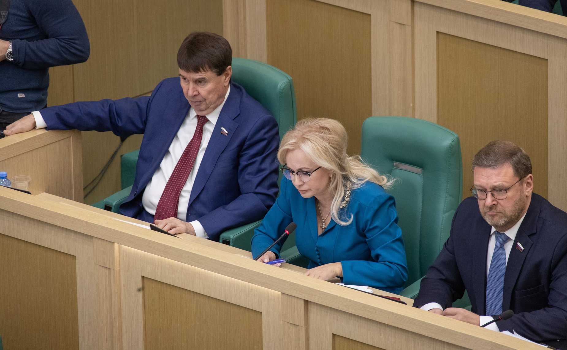 Сергей Цеков, Ольга Ковитиди и Константин Косачев