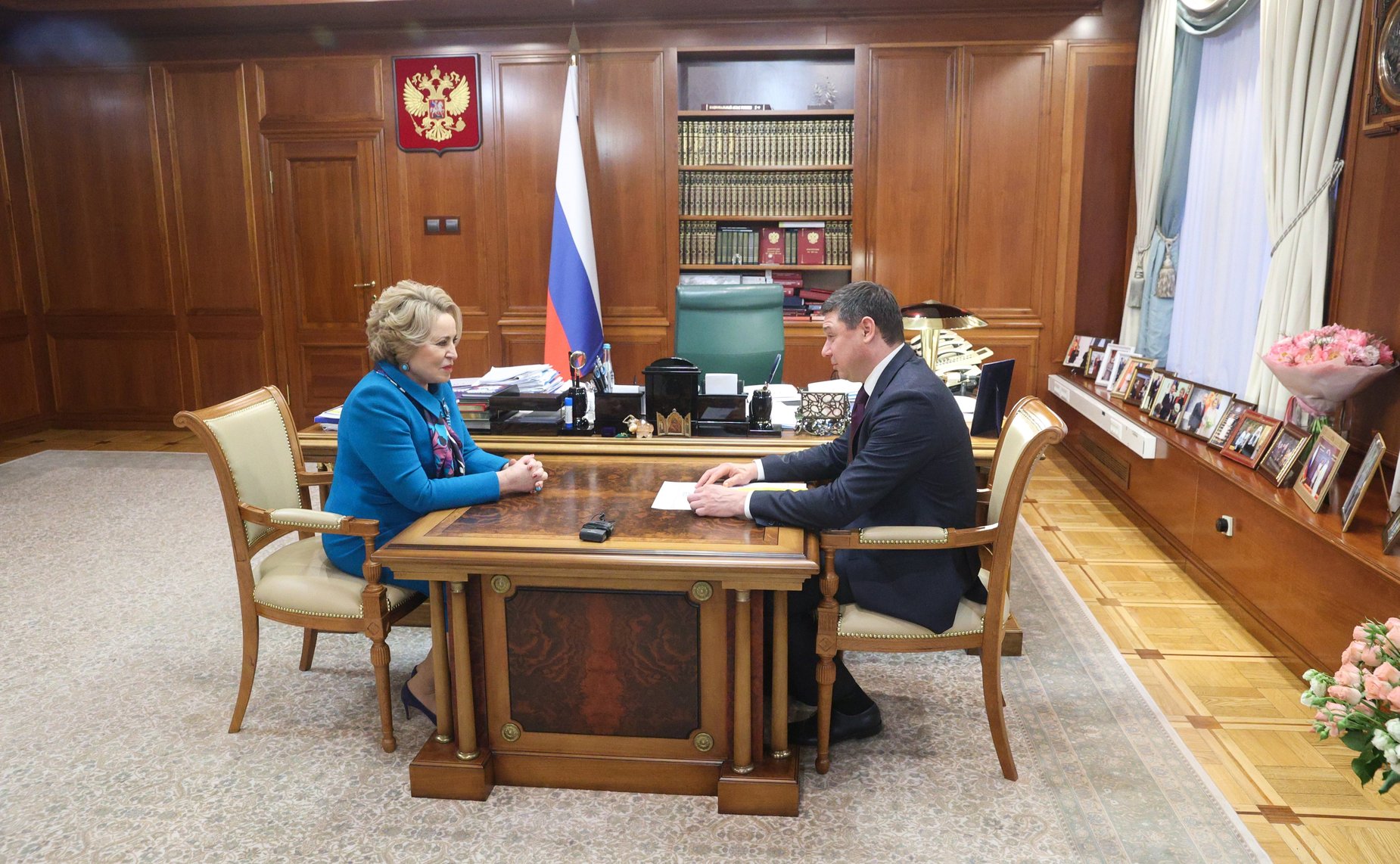 Встреча Председателя Совета Федерации Валентины Матвиенко с главой Тамбовской области Евгением Первышовым