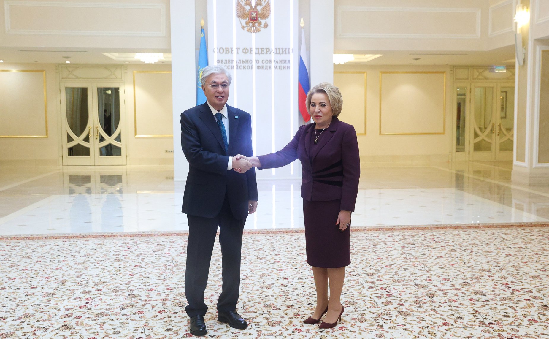 Встреча Председателя Совета Федерации Валентины Матвиенко и Президента Республики Казахстан Касым-Жомарта Токаева