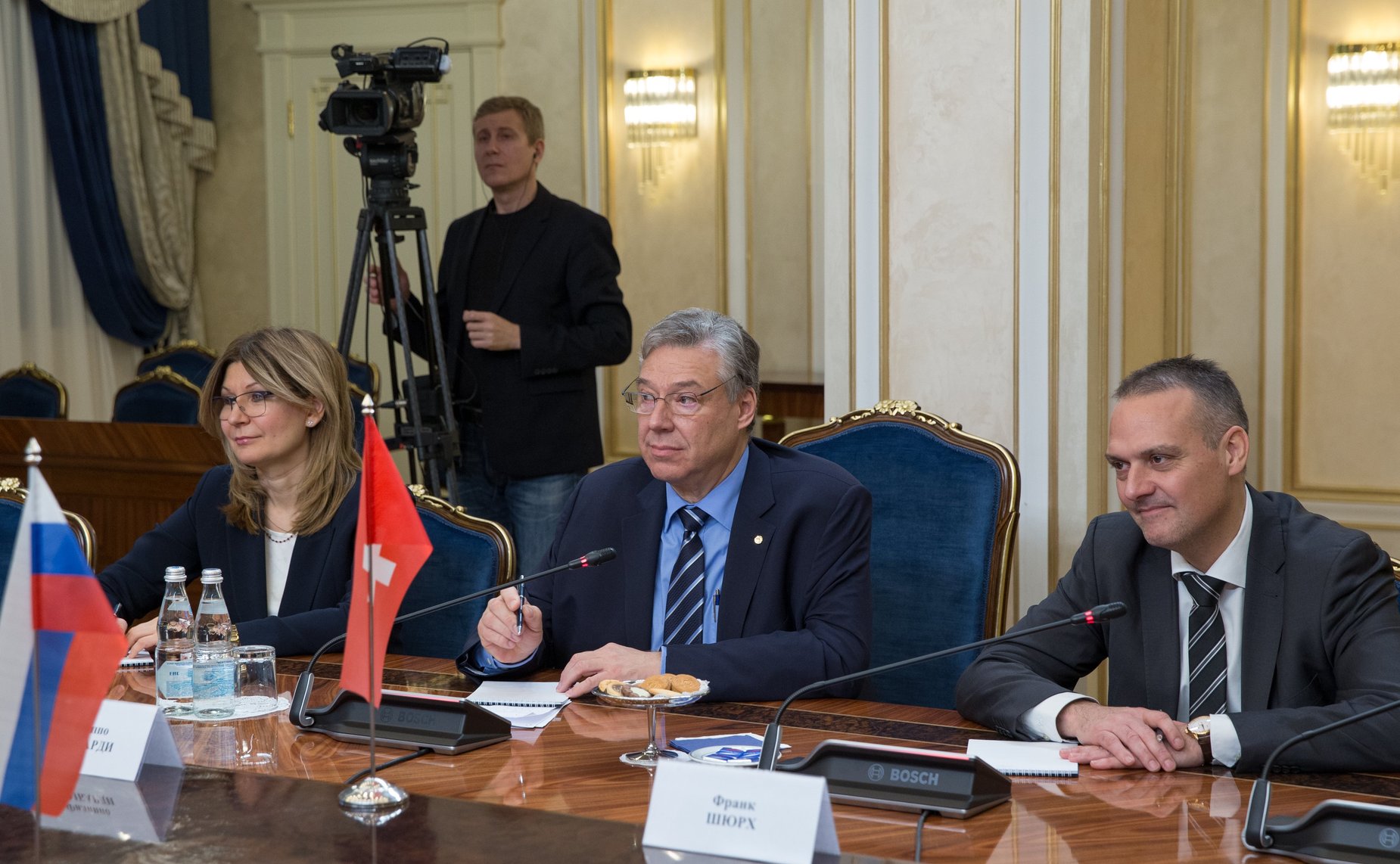 Встреча Ю. Воробьева с председателем Внешнеполитической комиссии Совета кантонов, сопредседателем группы дружбы «Швейцария-Россия» Федерального Собрания Швейцарской Конфедерации Филиппо Ломбарди