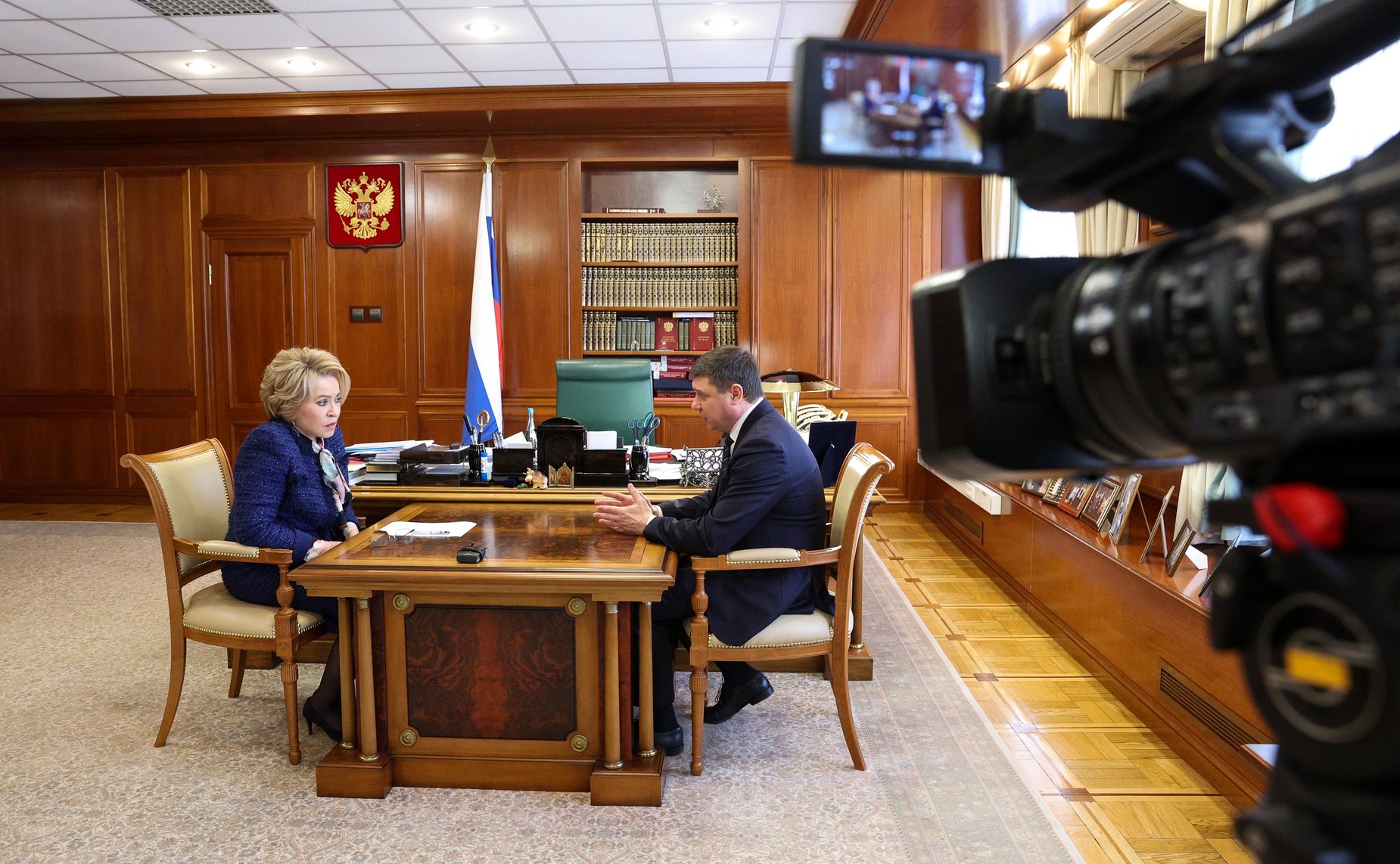 Встреча Председателя Совета Федерации Валентины Матвиенко с главой Тамбовской области Евгением Первышовым