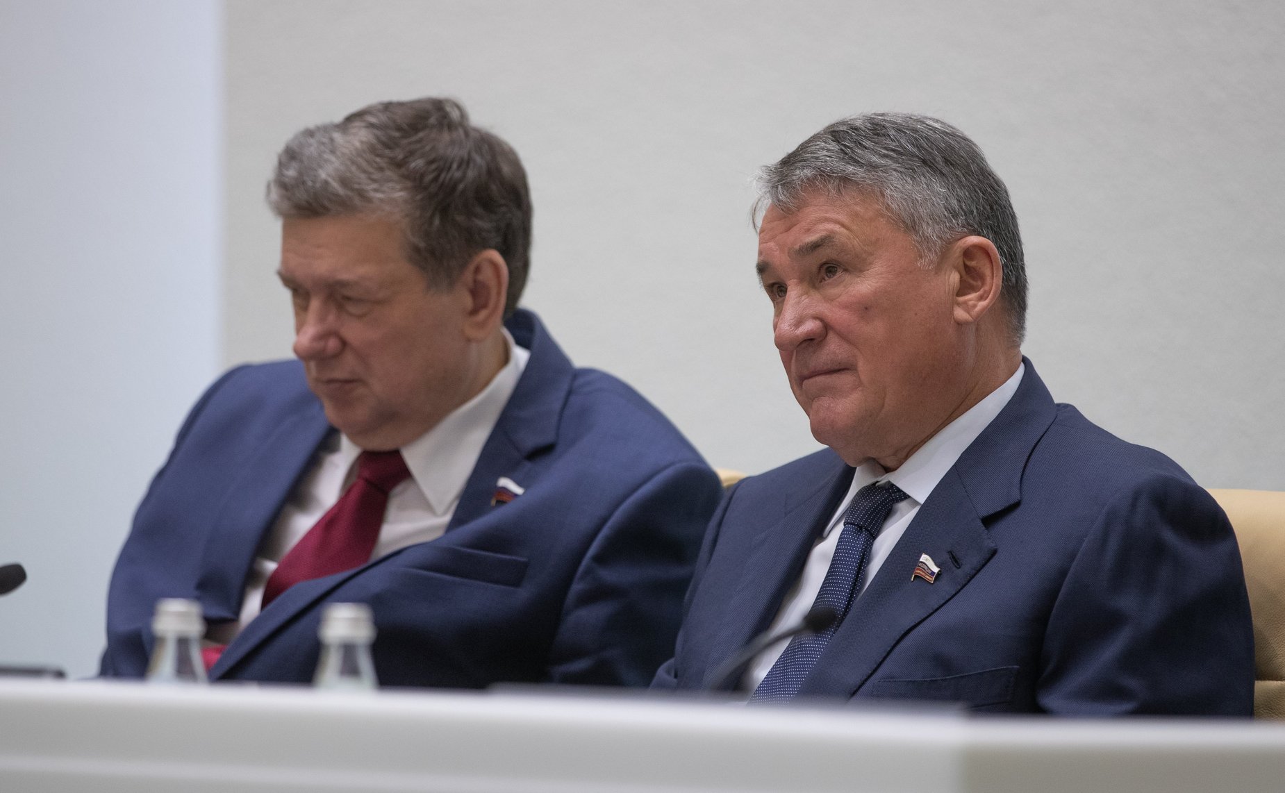 Заместители Председателя Совета Федерации Евгений Бушмин и Юрий Воробьев, 2018