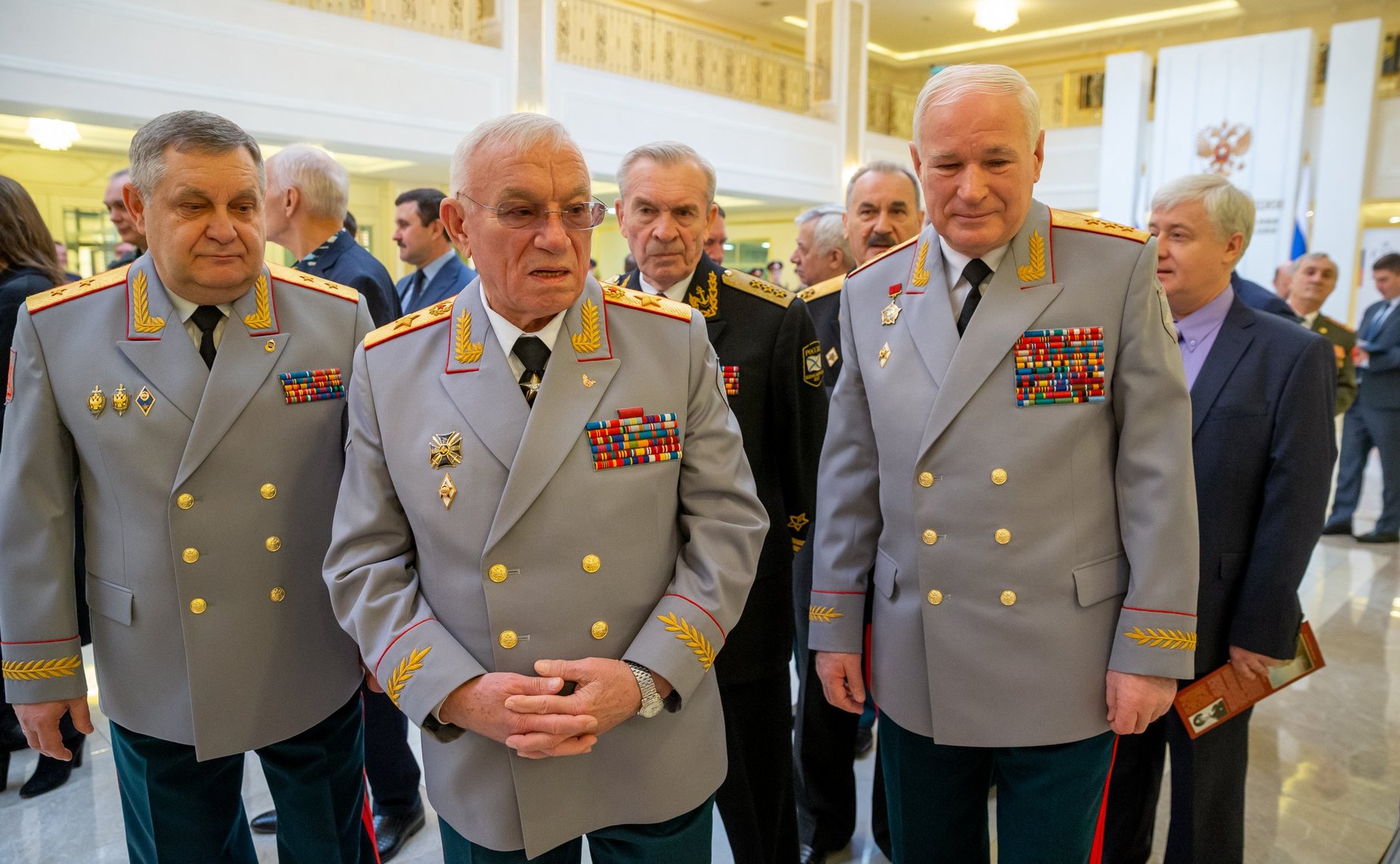 Совместное заседание Комитета СФ по обороне и безопасности и Клуба военачальников РФ и открытие выставки произведений художника-мариниста Павла Бойко