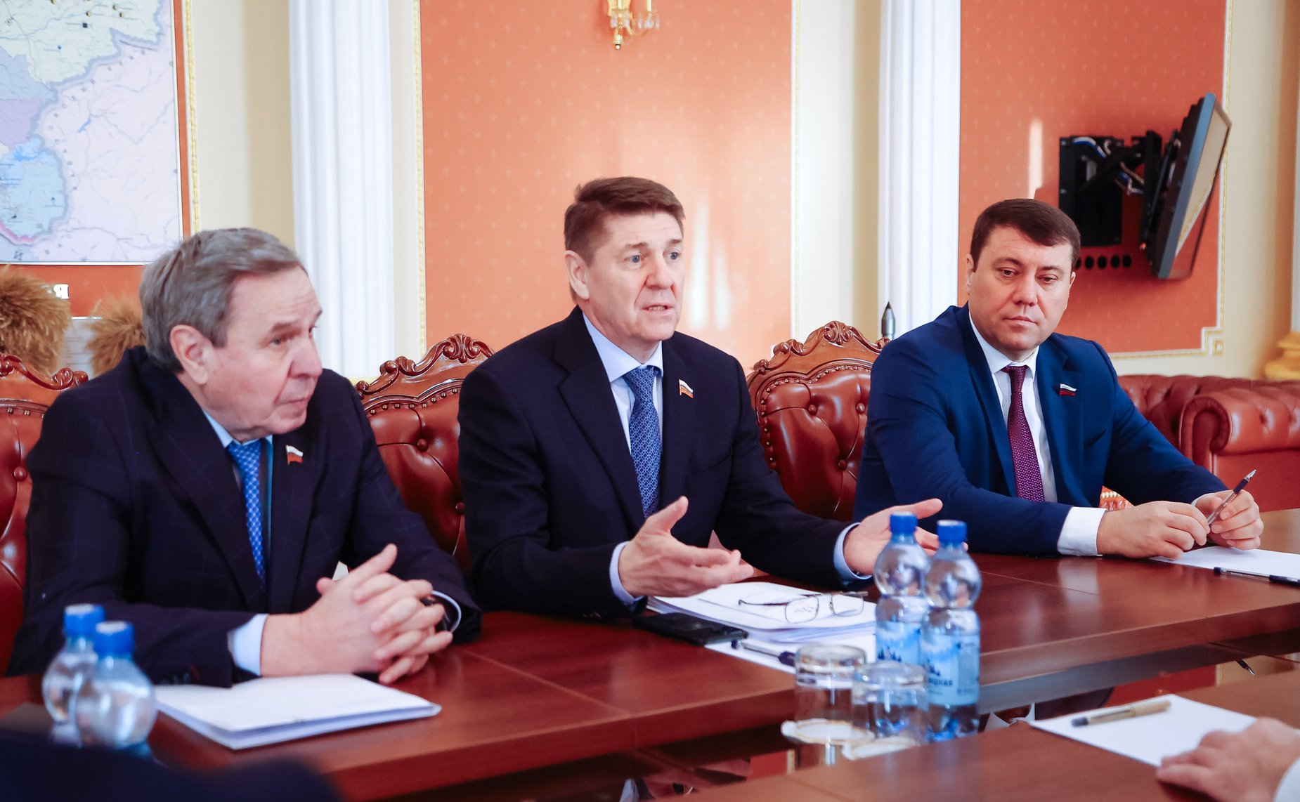 Встреча сенаторов Российской Федерации с губернатором Амурской области Василием Орловым