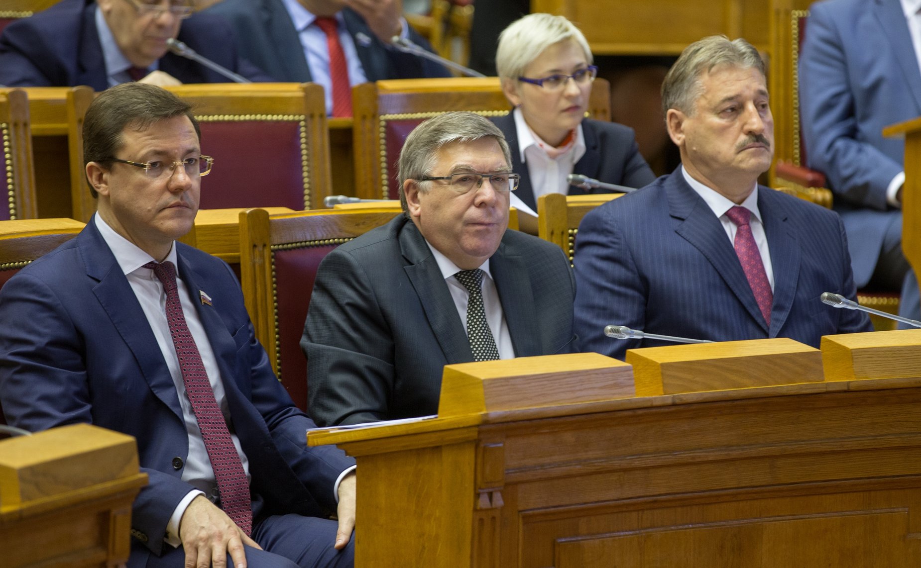 Сенаторы Дмитрий Азаров, Валерий Рязанский и Заместитель Министра Юстиции РФ Алу Алханов