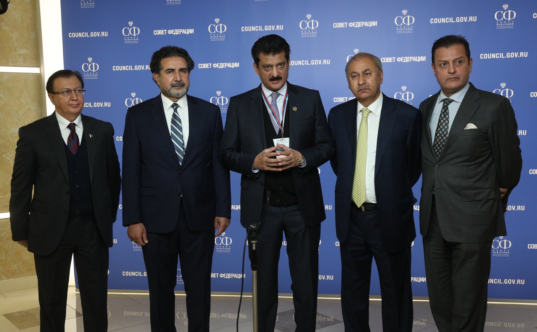 Встреча председателя Комитета СФ по международным делам Григория Карасина с лидером фракции «Движение за справедливость» в Сенате Исламской Республики Пакистан