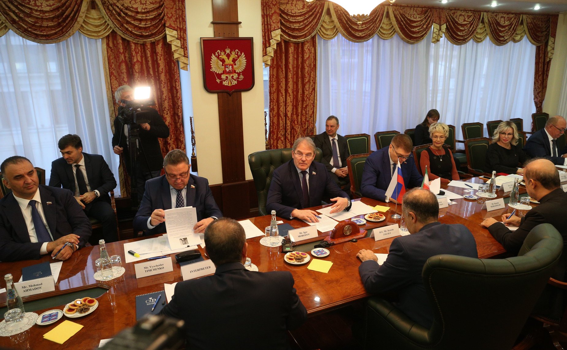 Встреча членов группы по сотрудничеству СФ с Собранием Исламского Совета Исламской Республики Иран с Чрезвычайным и Полномочным Послом Исламской Республики Иран в РФ