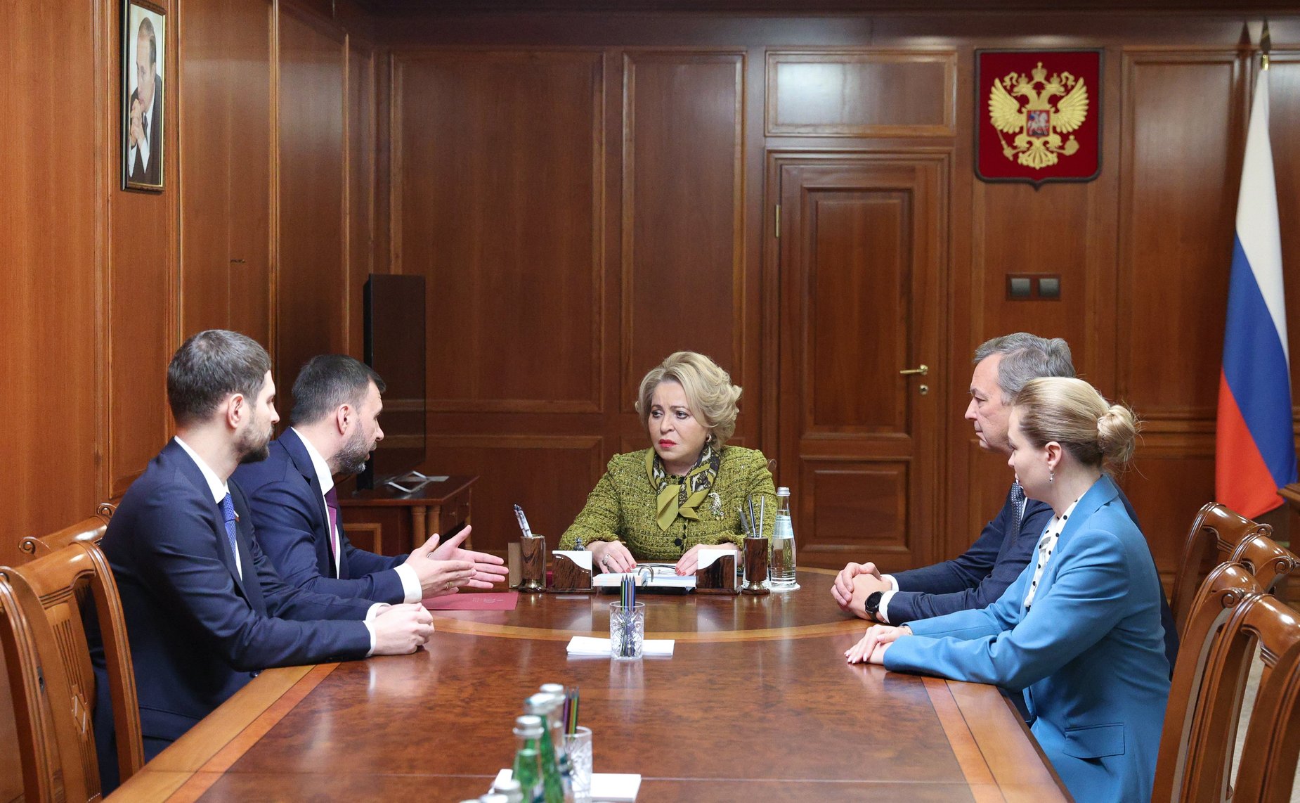 Валентина Матвиенко провела встречу с главой Донецкой Народной Республики Денисом Пушилиным