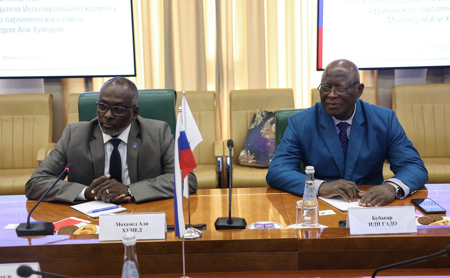 Встреча заместителя Председателя СФ Константина Косачева с заместителем Председателя Исполнительного комитета Африканского парламентского союза