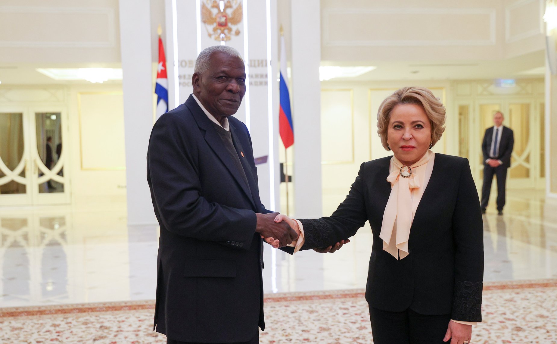 Встреча Председателя Совета Федерации Валентины Матвиенко с Председателем Национальной ассамблеи народной власти и Государственного Совета Республики Куба Эстебаном Ласо Эрнандесом