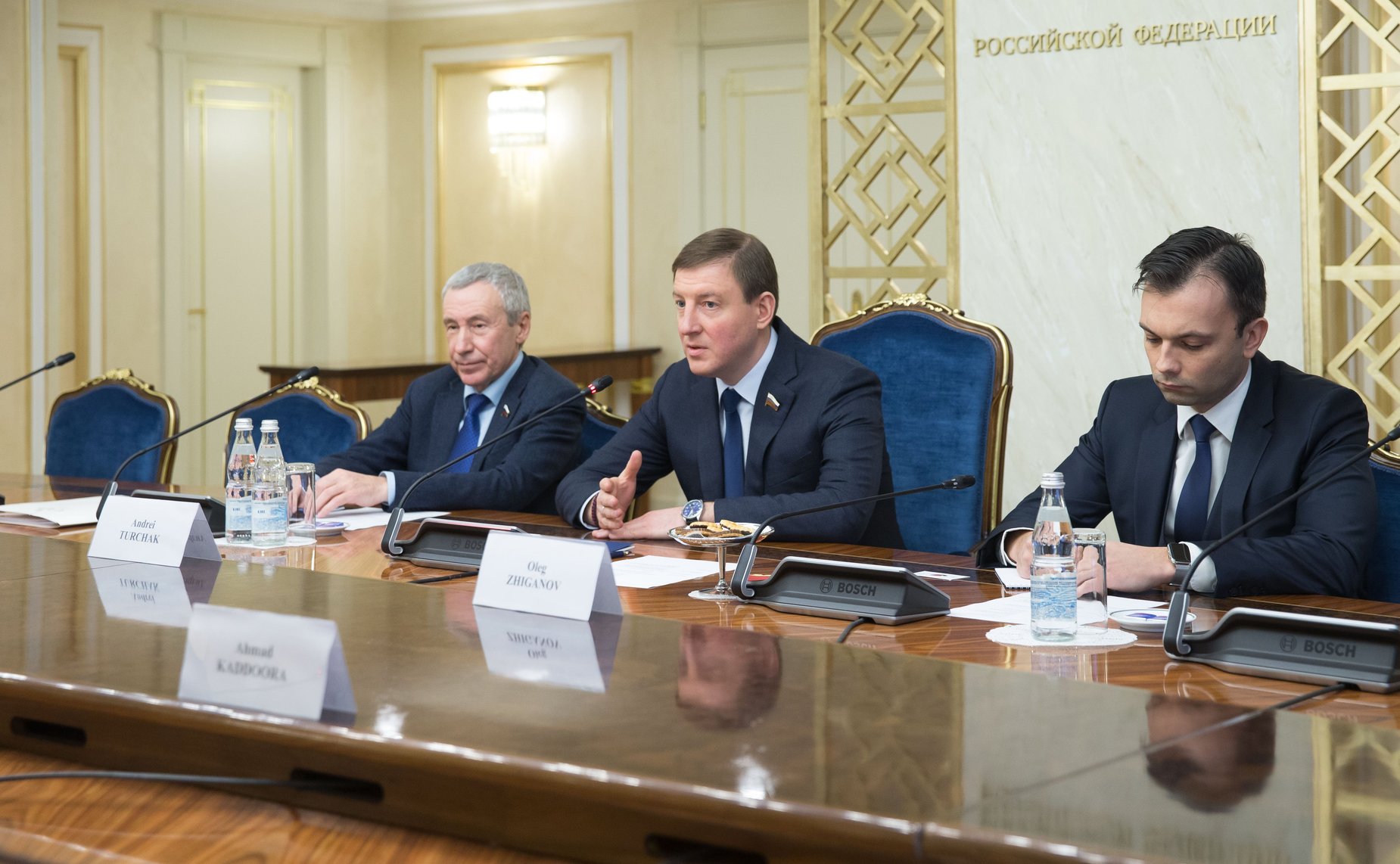 Встреча Андрея Турчака с Чрезвычайным и Полномочным Послом Сирийской Арабской Республики в РФ Риадом Хаддадом