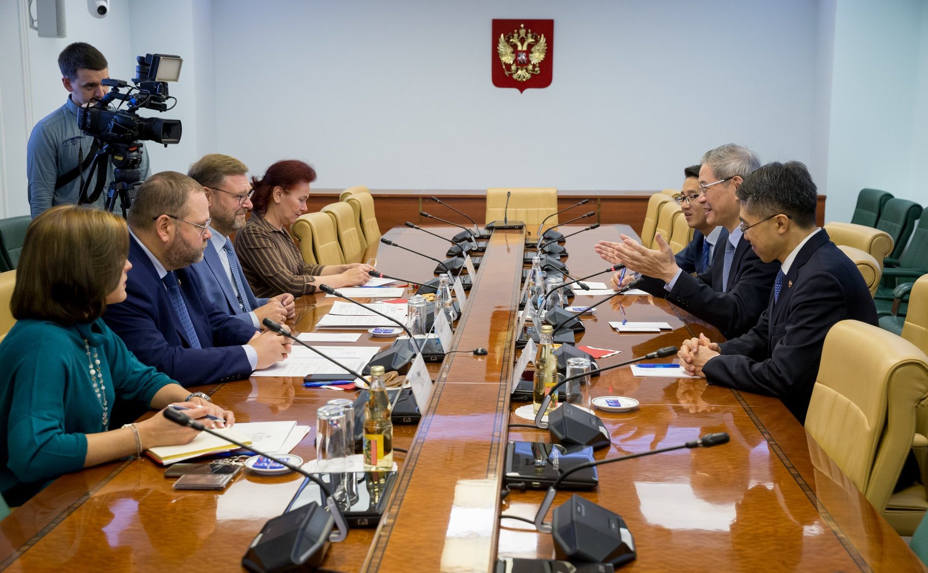 Встреча Константина Косачева с заместителем председателя Комитета по международным делам Всекитайского собрания народных представителей Чжан Чжицзюнь