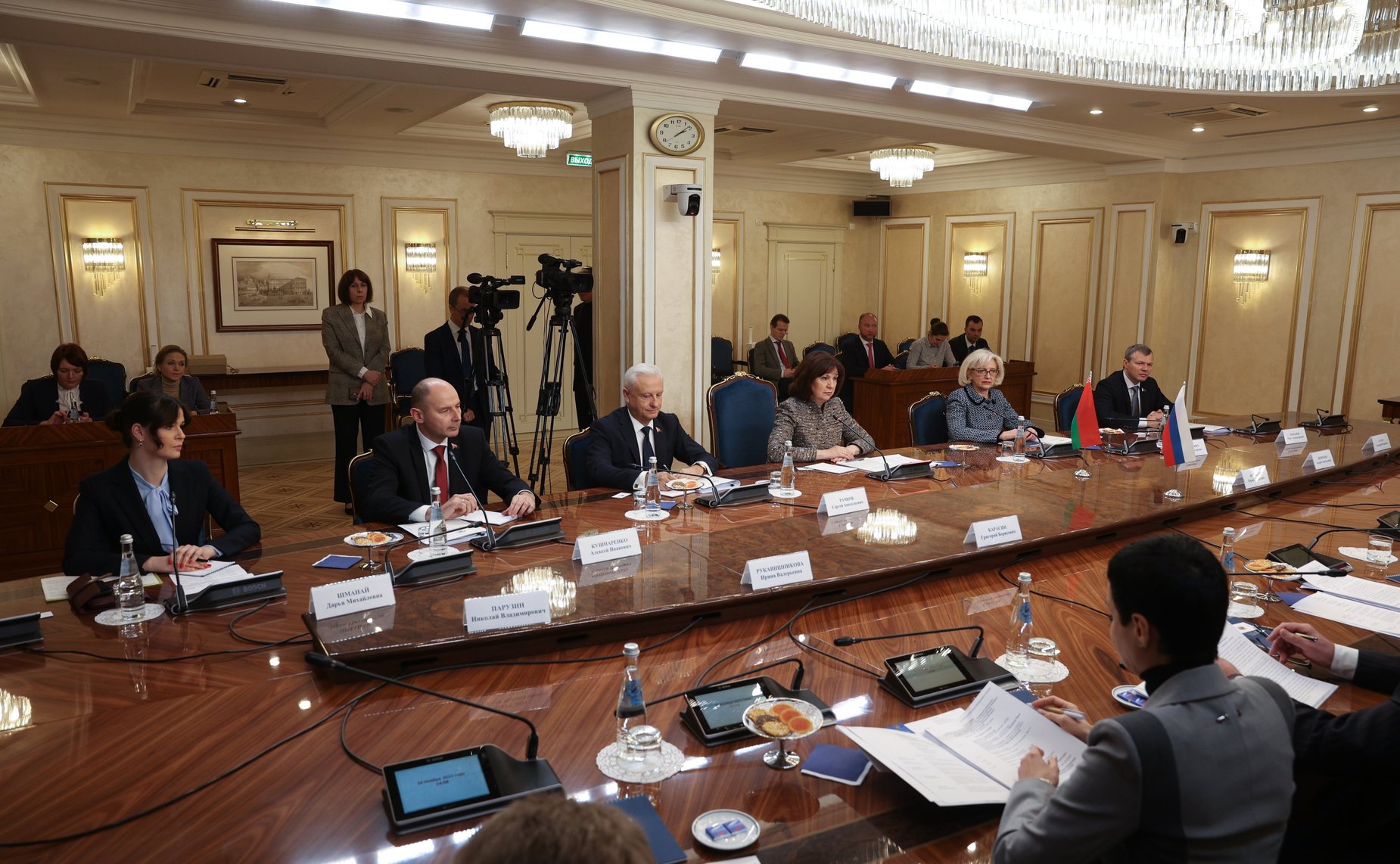 Встреча Председателя Совета Федерации Валентины Матвиенко с Председателем Совета Республики Национального Собрания Республики Беларусь Натальей Кочановой