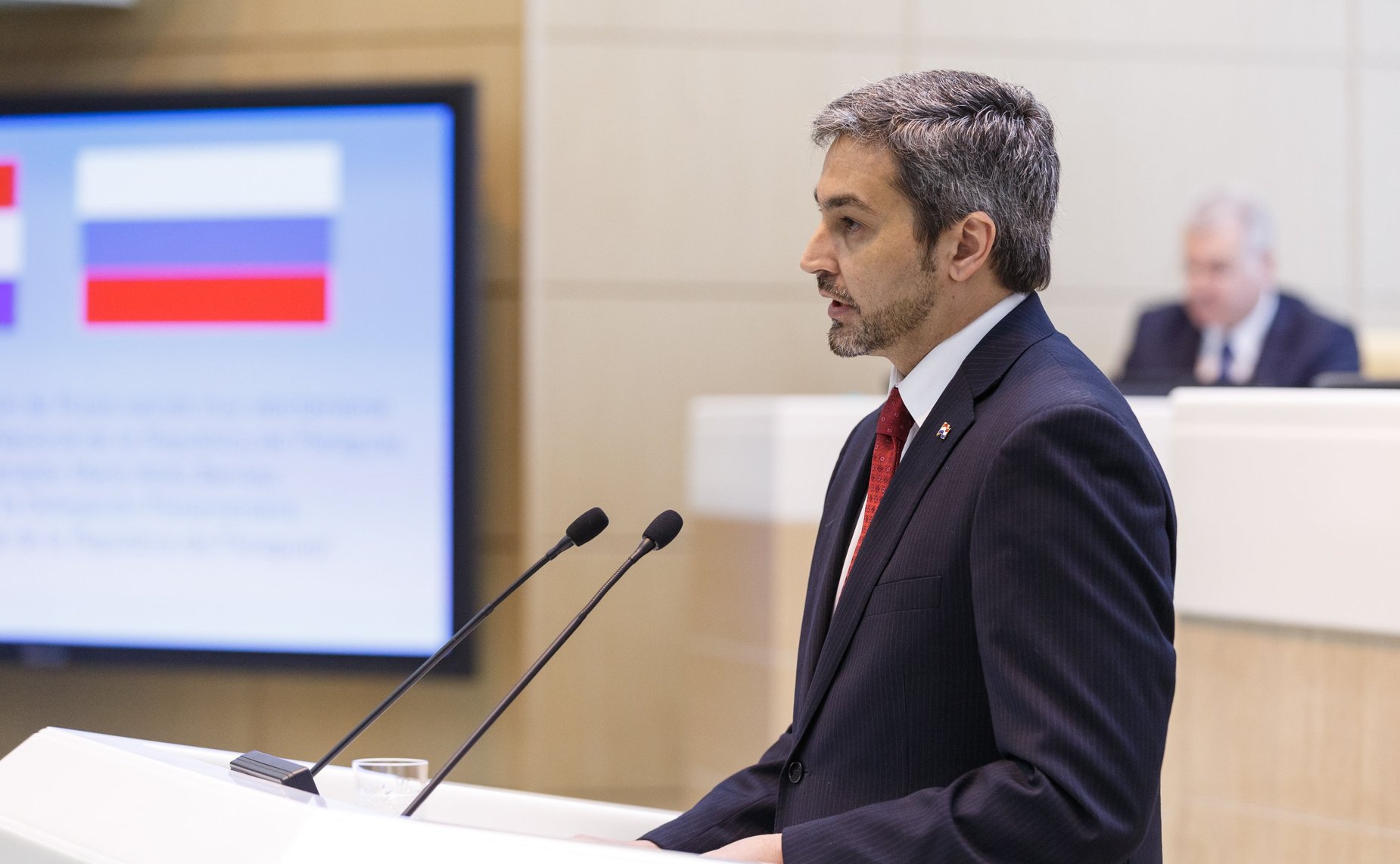 Председатель Сената Национального конгресса Парагвая М. Бенитес на 391-м заседании Совета Федерации