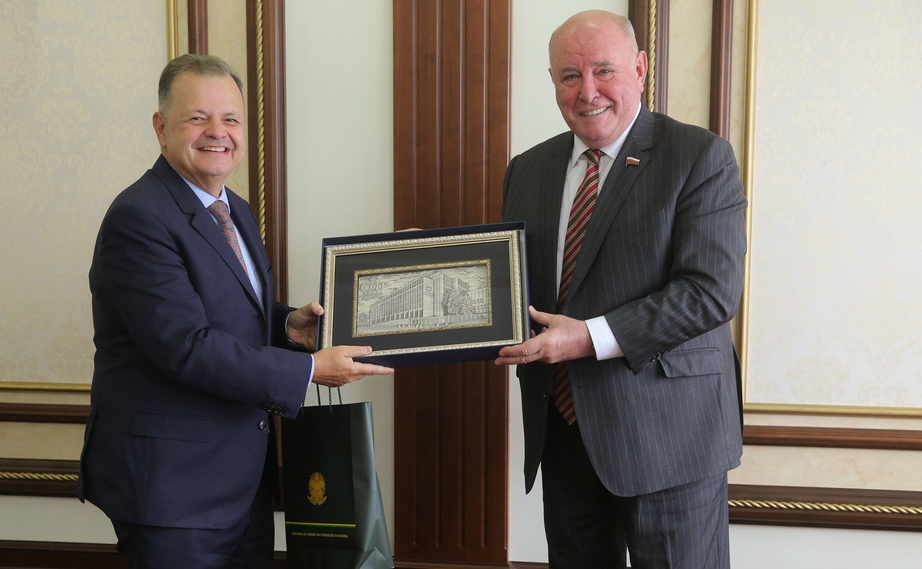 Встреча председателя Комитета СФ по международным делам Григория Карасина с Чрезвычайным и Полномочным Послом Федеративной Республики Бразилии в РФ