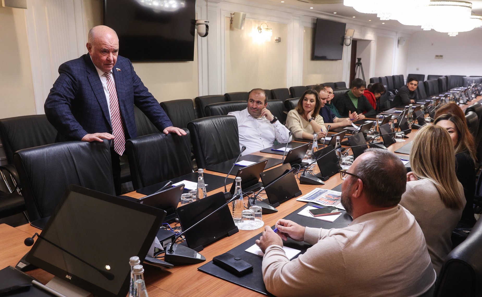 Встреча председателя Комитета СФ по международным делам Григория Карасина с журналистами ближнего зарубежья