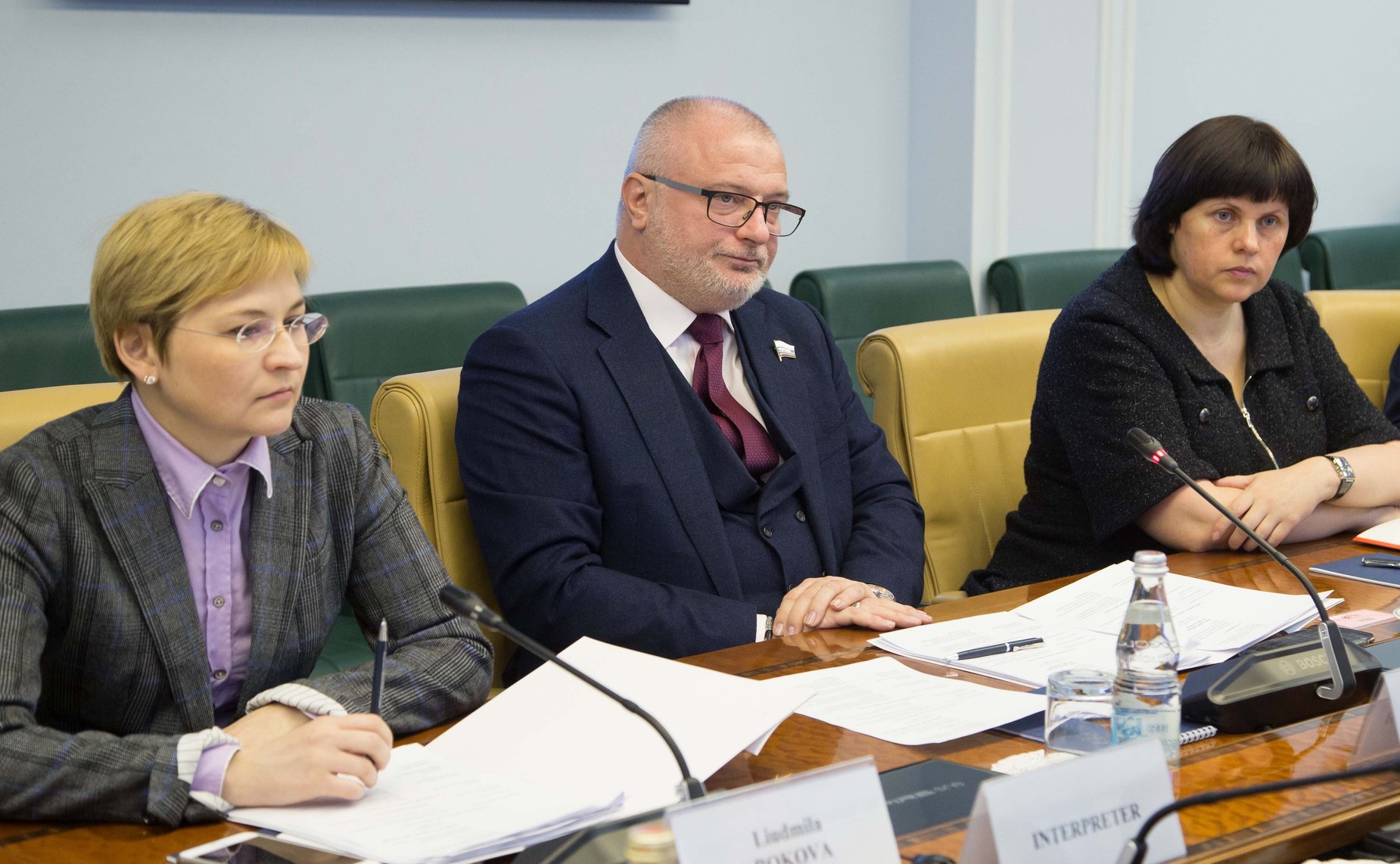 Встреча А. Клишаса с членом Палаты сенаторов Генерального конгресса Мексиканских Соединенных Штатов Адрианой Лоаисой Гарсон