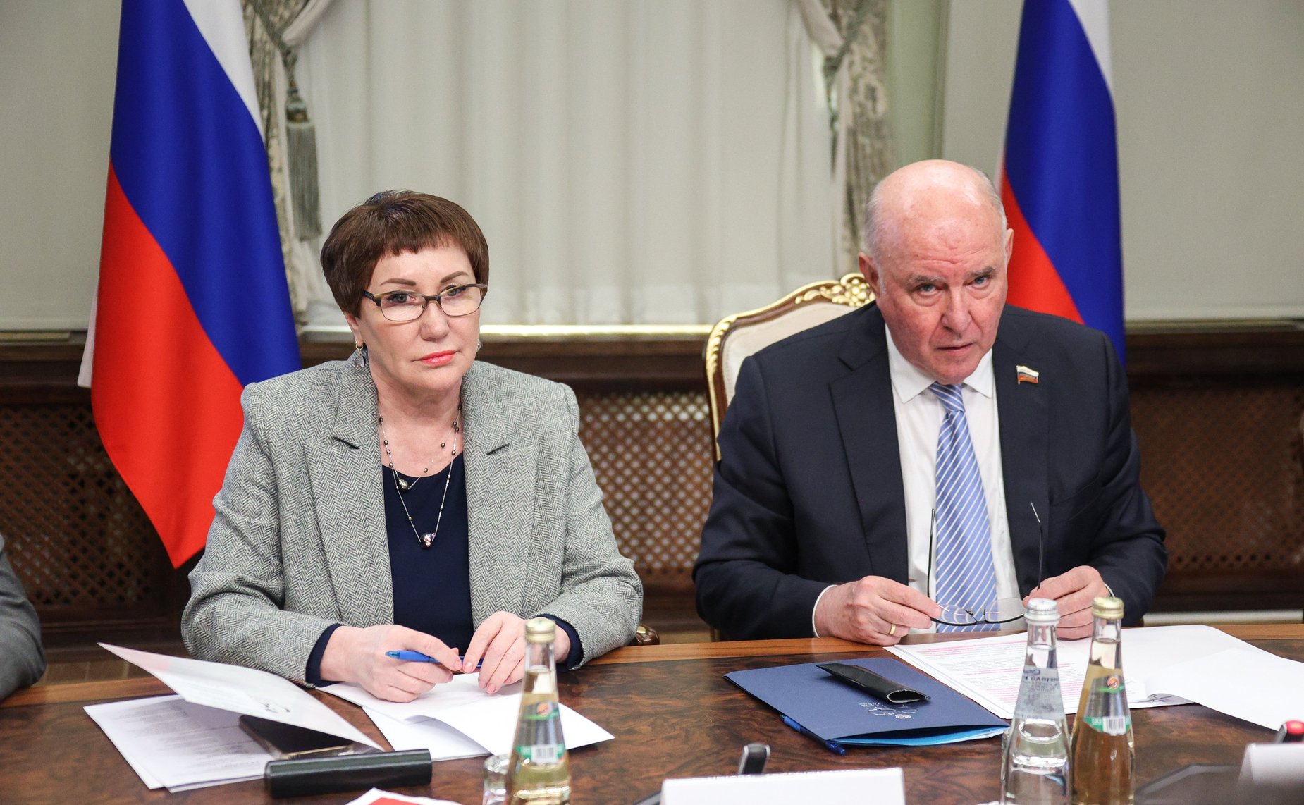 Встреча председателя Комитета СФ по международным делам Григория Карасина с Чрезвычайным и Полномочным Послом Республики Намибии в РФ