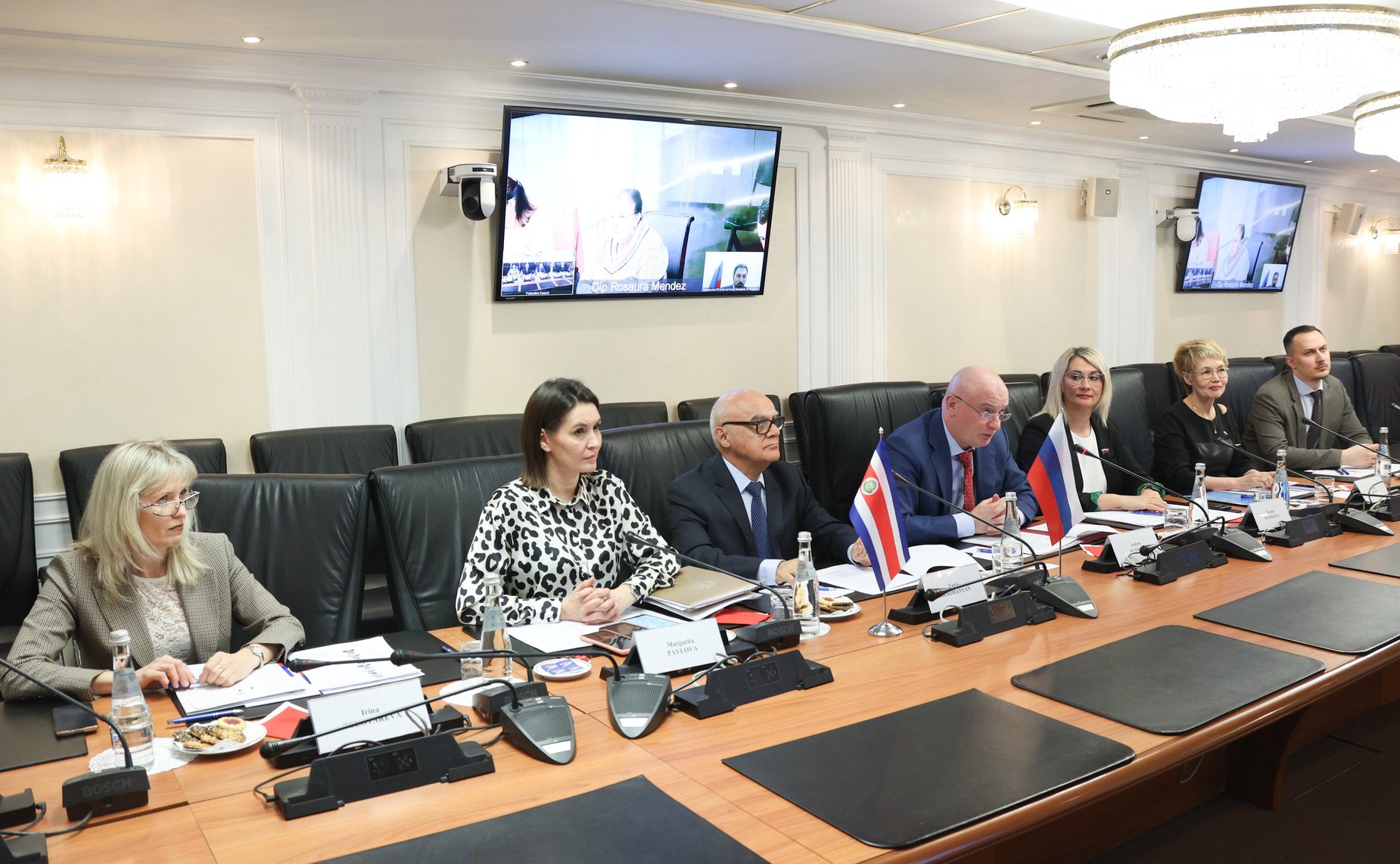 Совместное заседание группы по сотрудничеству СФ с парламентами стран Латинской Америки и парламентской группы дружбы «Коста-Рика-Россия» Законодательной ассамблеи Республики Коста-Рика