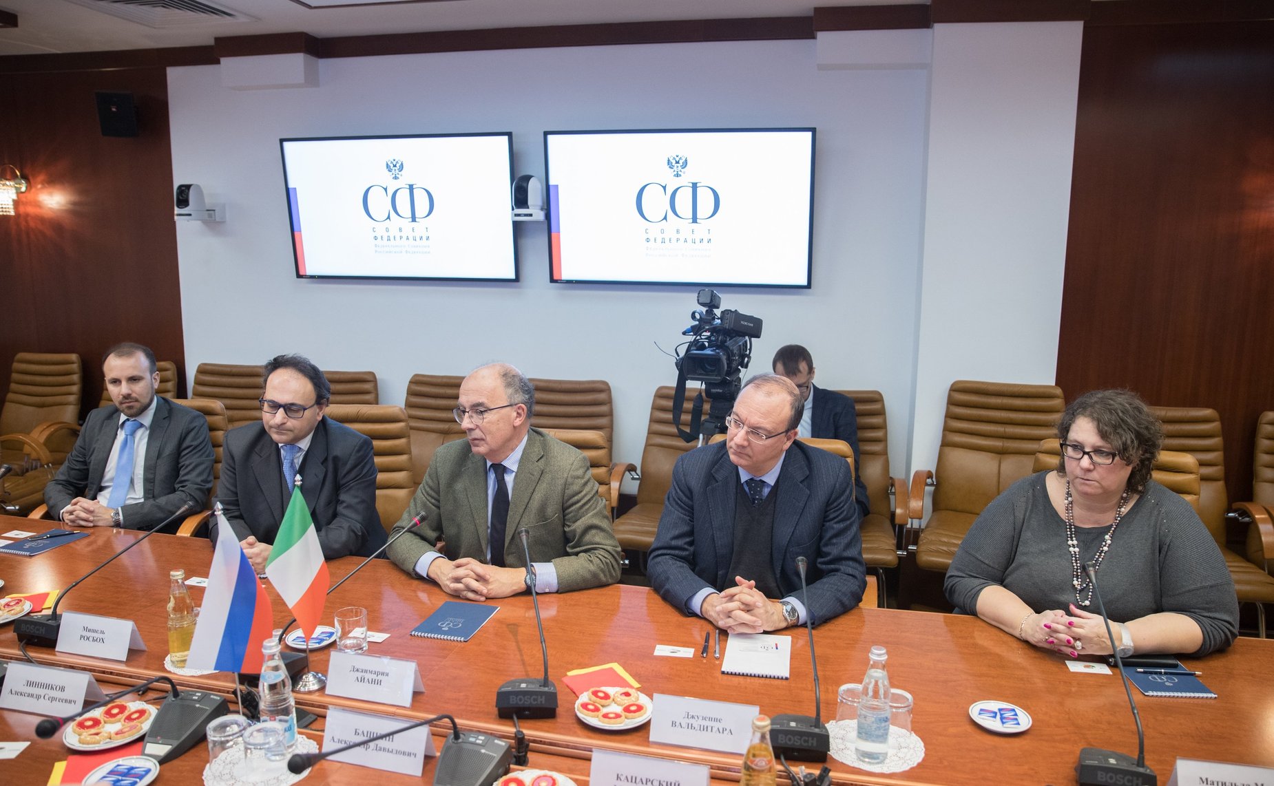 Встреча А. Башкина с ректором Туринского университета Д. Айани