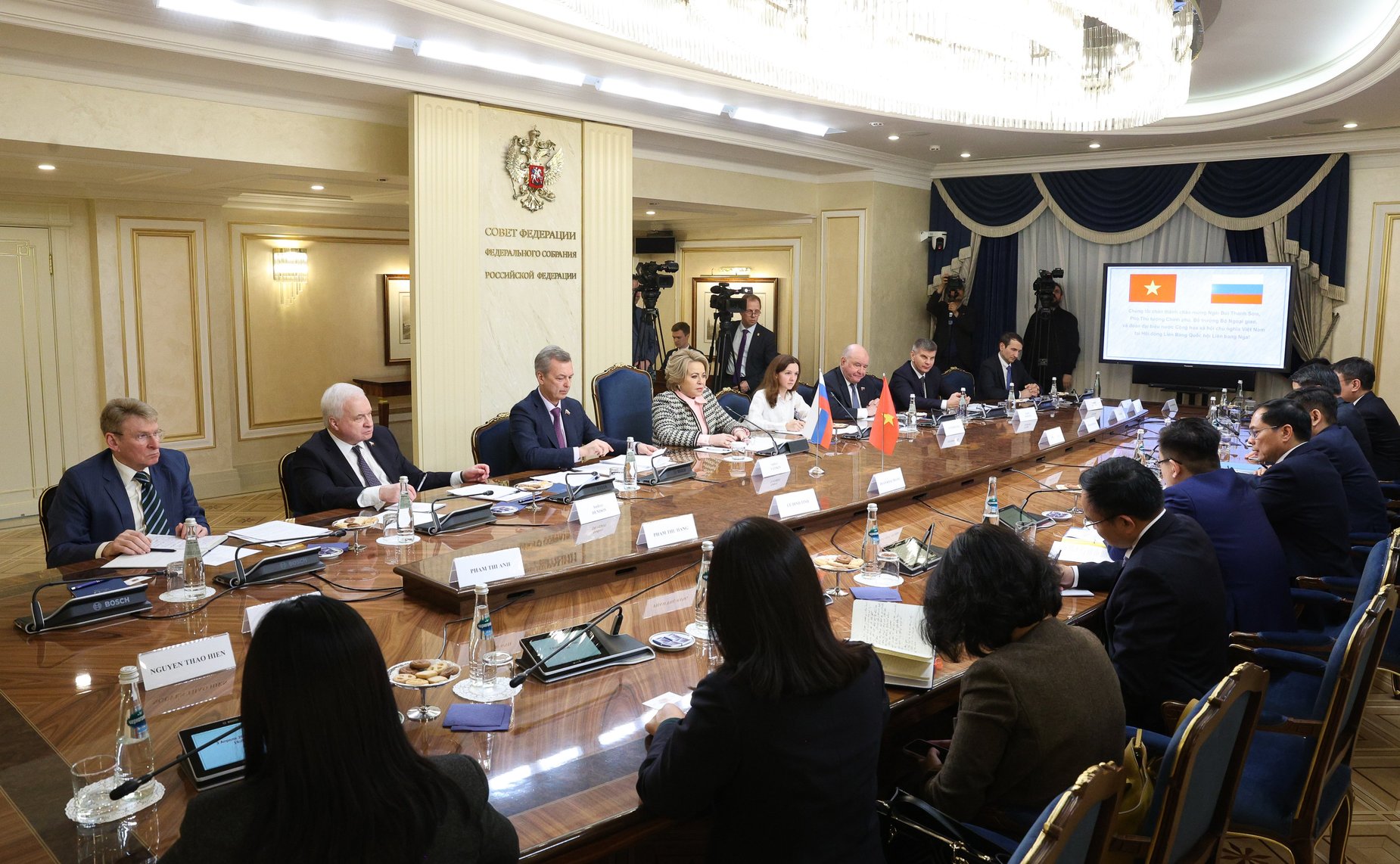 Встреча Председателя Совета Федерации Валентины Матвиенко с Вице-премьером Правительства, Министром иностранных дел Социалистической Республики Вьетнам Буй Тхань Шоном