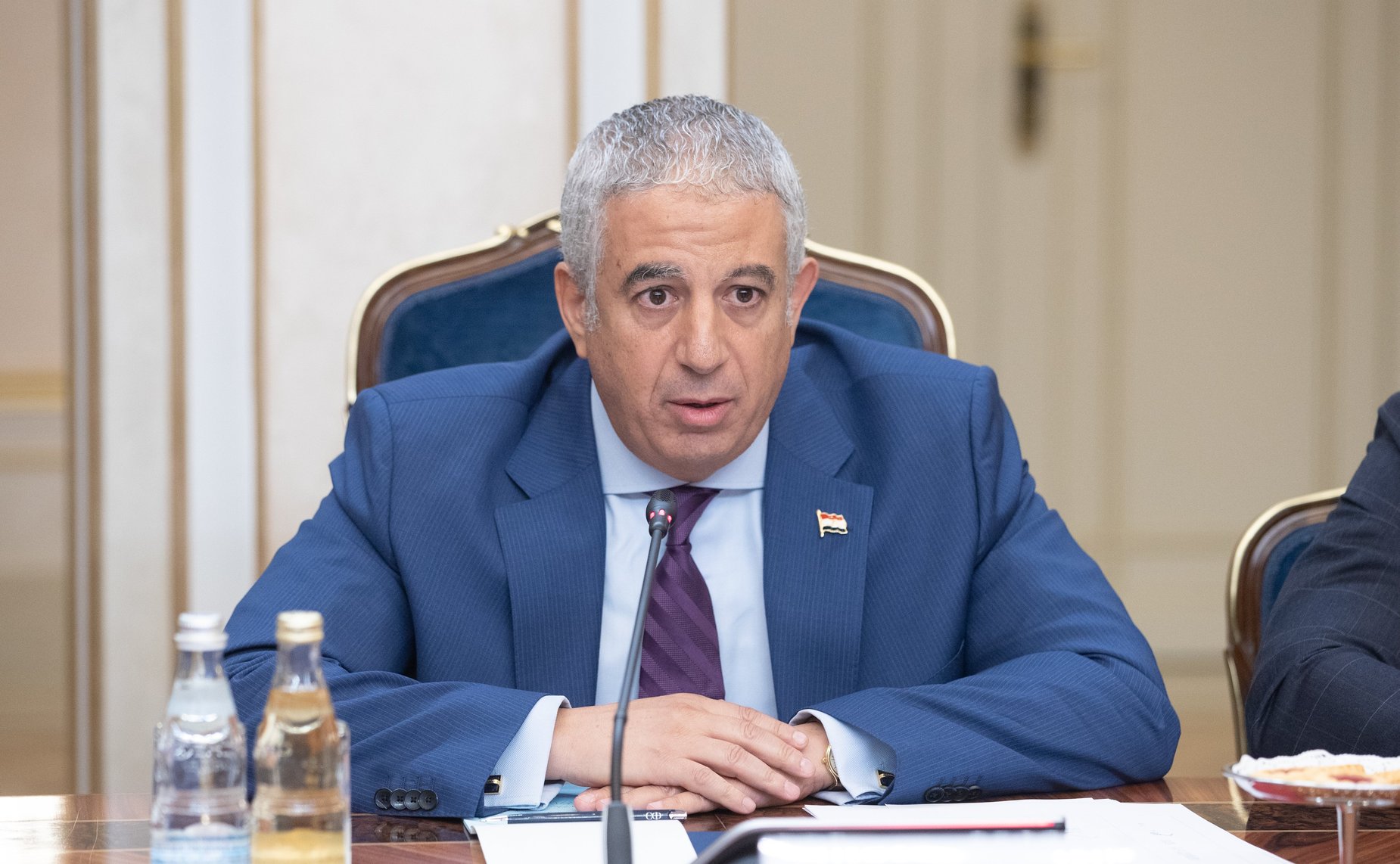 Встреча Ильяса Умаханова с делегацией Комитета по международным делам Палаты представителей Арабской Республики Египет во главе с председателем Комитета Каримом Дарвишем