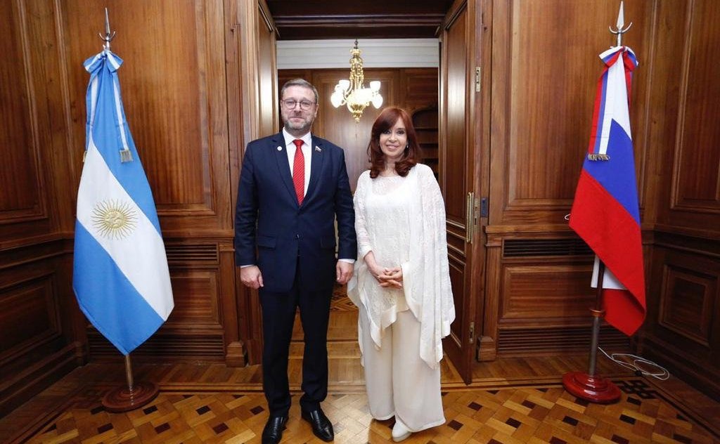 Встреча К. Косачева с вице-президентом и Председателем Сената Национального Конгресса Аргентины Кристиной Фернандес де Киршнер