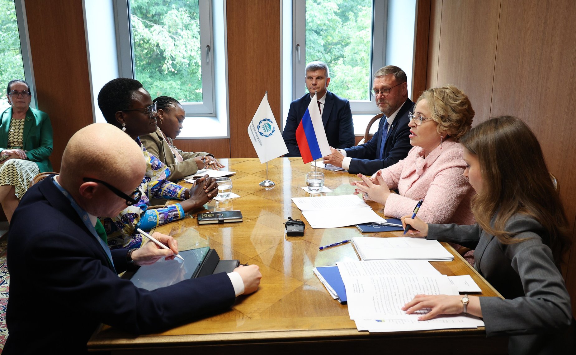 15-й Саммит женщин – председателей парламентов. Встреча Председателя Совета Федерации Валентины Матвиенко с Председателем МПС, Председателем Национального собрания Объединенной Республики Танзании Тулией Эксон