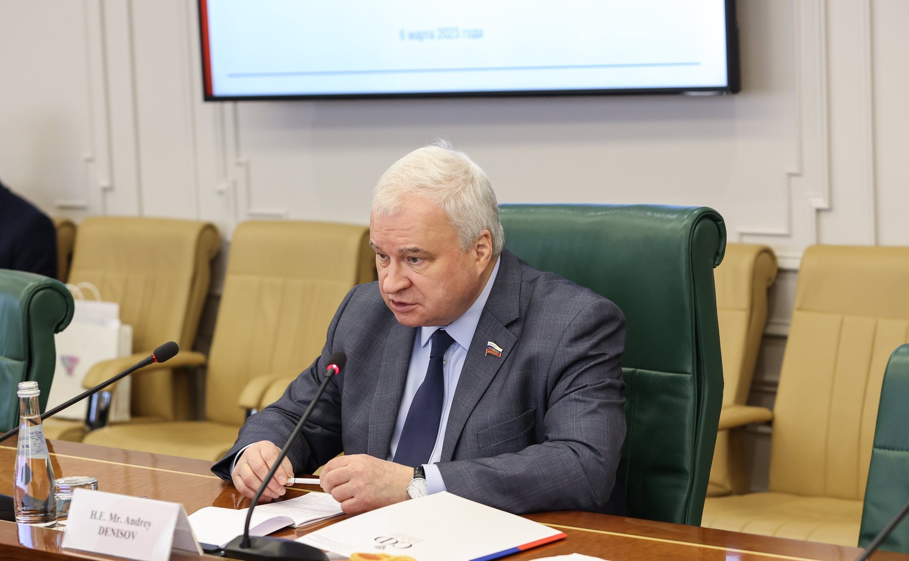 Встреча первого заместителя председателя Комитета СФ по международным делам Андрея Денисова с Чрезвычайным и Полномочным Послом Социалистической Республики Вьетнам в РФ