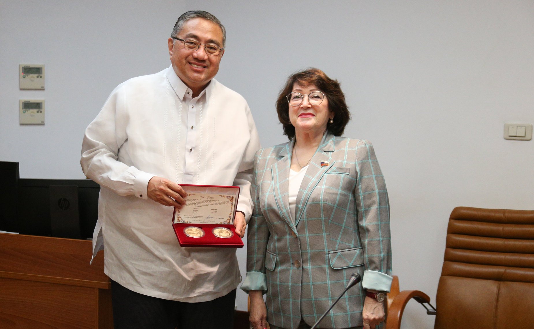 Встреча Людмилы Талабаевой с Чрезвычайным и Полномочным Послом Республики Филиппины в РФ Карлосом Д. Сорретой