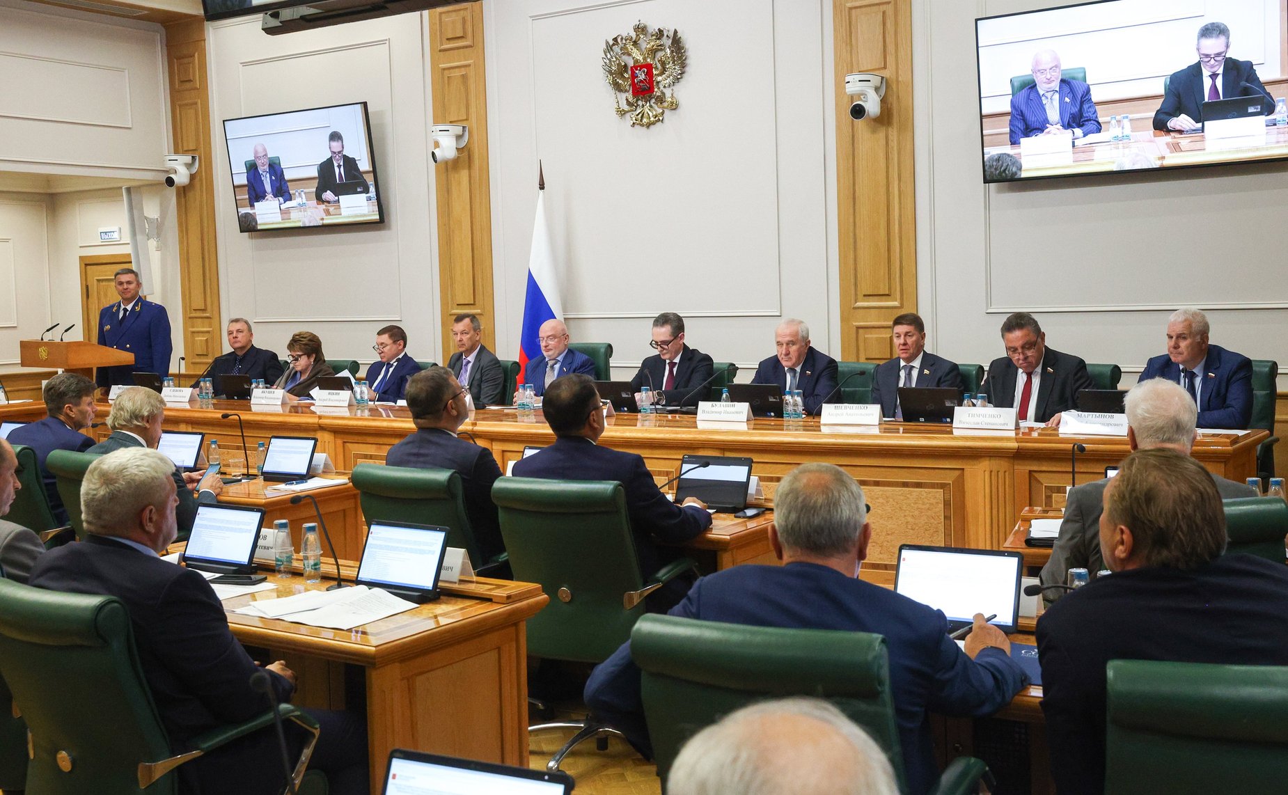 Заседание Комитетов СФ по конституционному законодательству и государственному строительству, обороне и безопасности, по федеративному устройству, региональной политике, МСУ и делам Севера, по аграрно-продовольственной политике и природопользованию