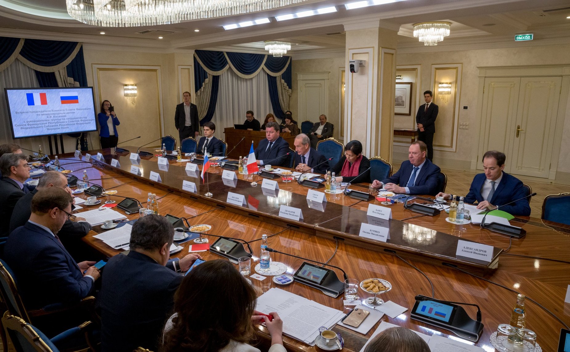 Заседание групп по сотрудничеству Совета Федерации и Сената Французской Республики