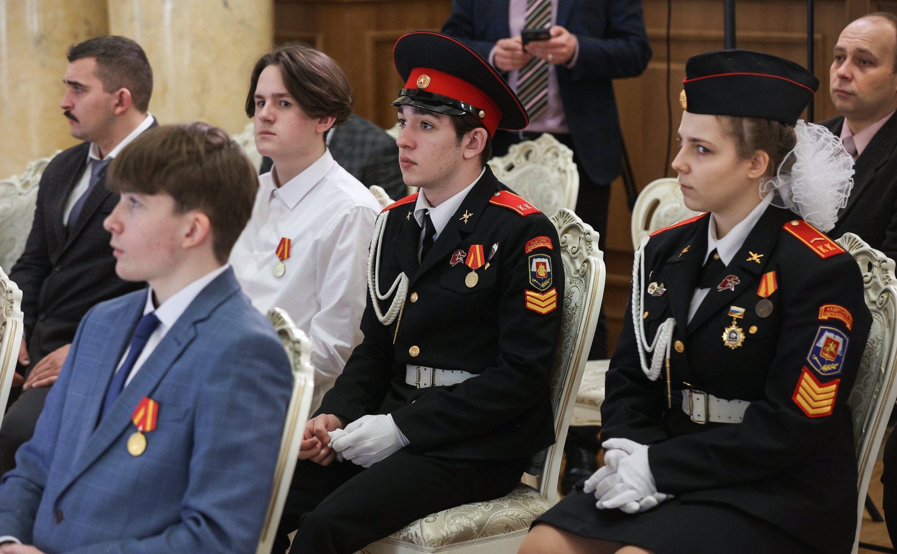 Торжественная церемония награждения детей Москвы медалью Совета Федерации «За проявленное мужество»