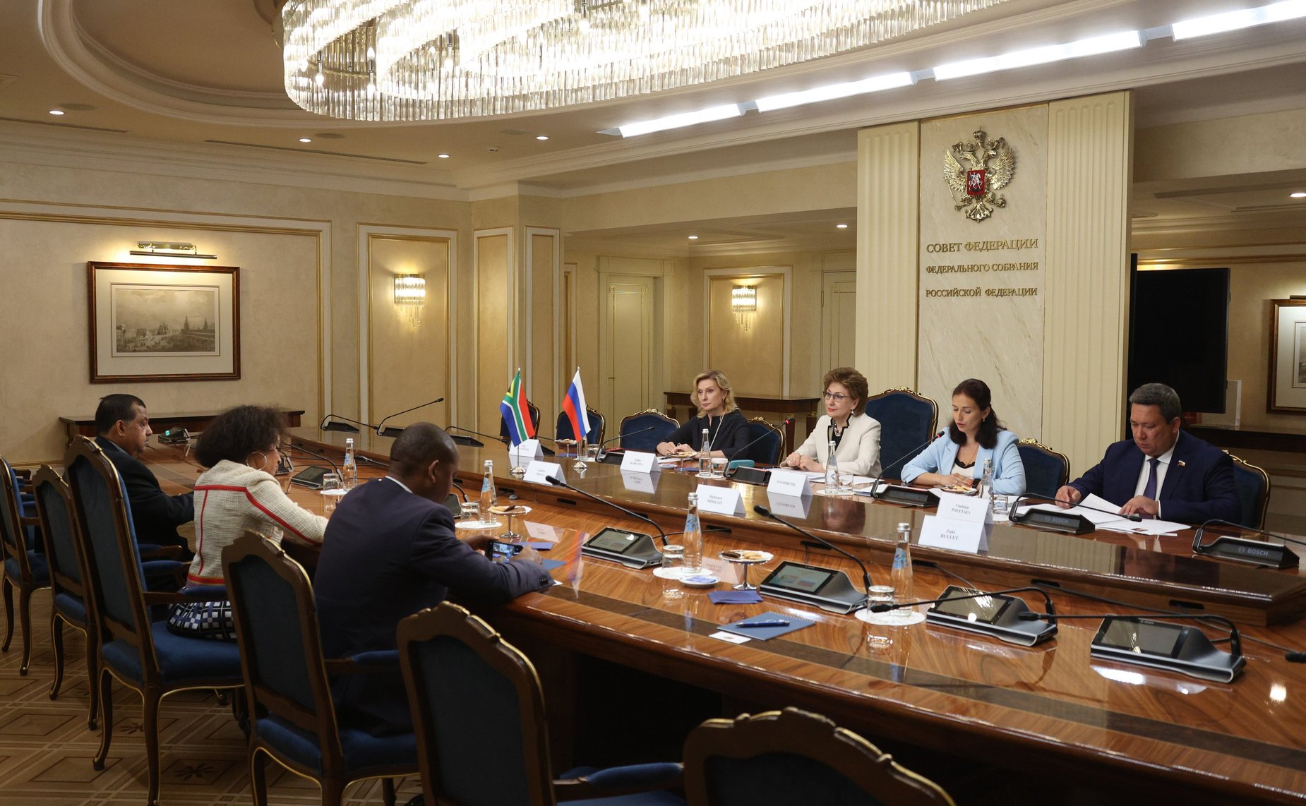 Встреча заместителя Председателя СФ Галины Кареловой с Министром туризма Южно-Африканской Республики Линдиве Сисулу