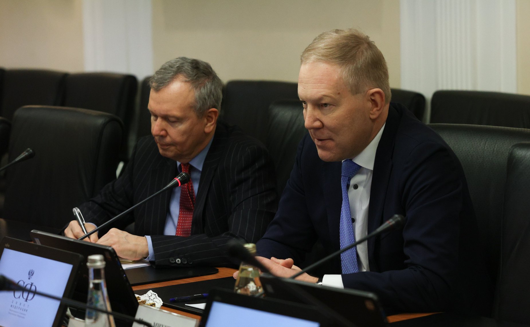 Встреча председателя Комитета СФ по международным делам Григория Карасина с председателем Комиссии по иностранным делам Рийгикогу Эстонской Республики Марко Михкельсоном