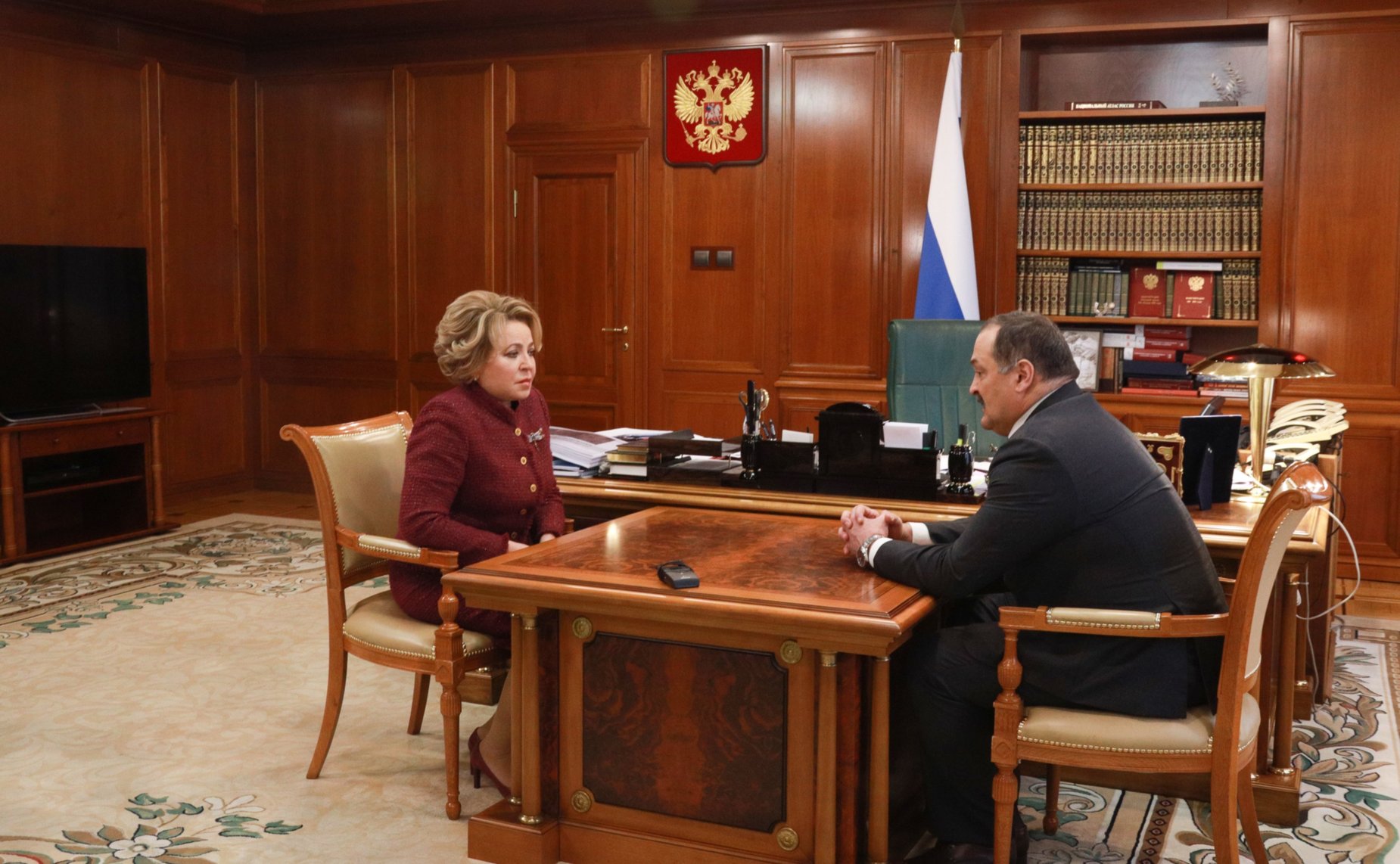 Встреча Председателя Совета Федерации Валентины Матвиенко с главой Республики Дагестан Сергеем Меликовым