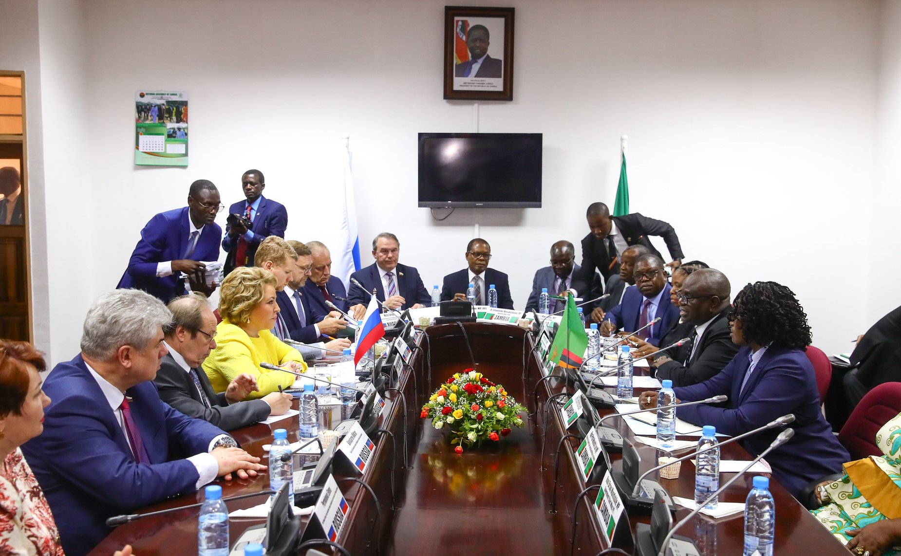 Встреча Председателя СФ Валентины Матвиенко и членов делегации Совета Федерации с Председателем Национальной ассамблеи Республики Замбия Патриком Матибини
