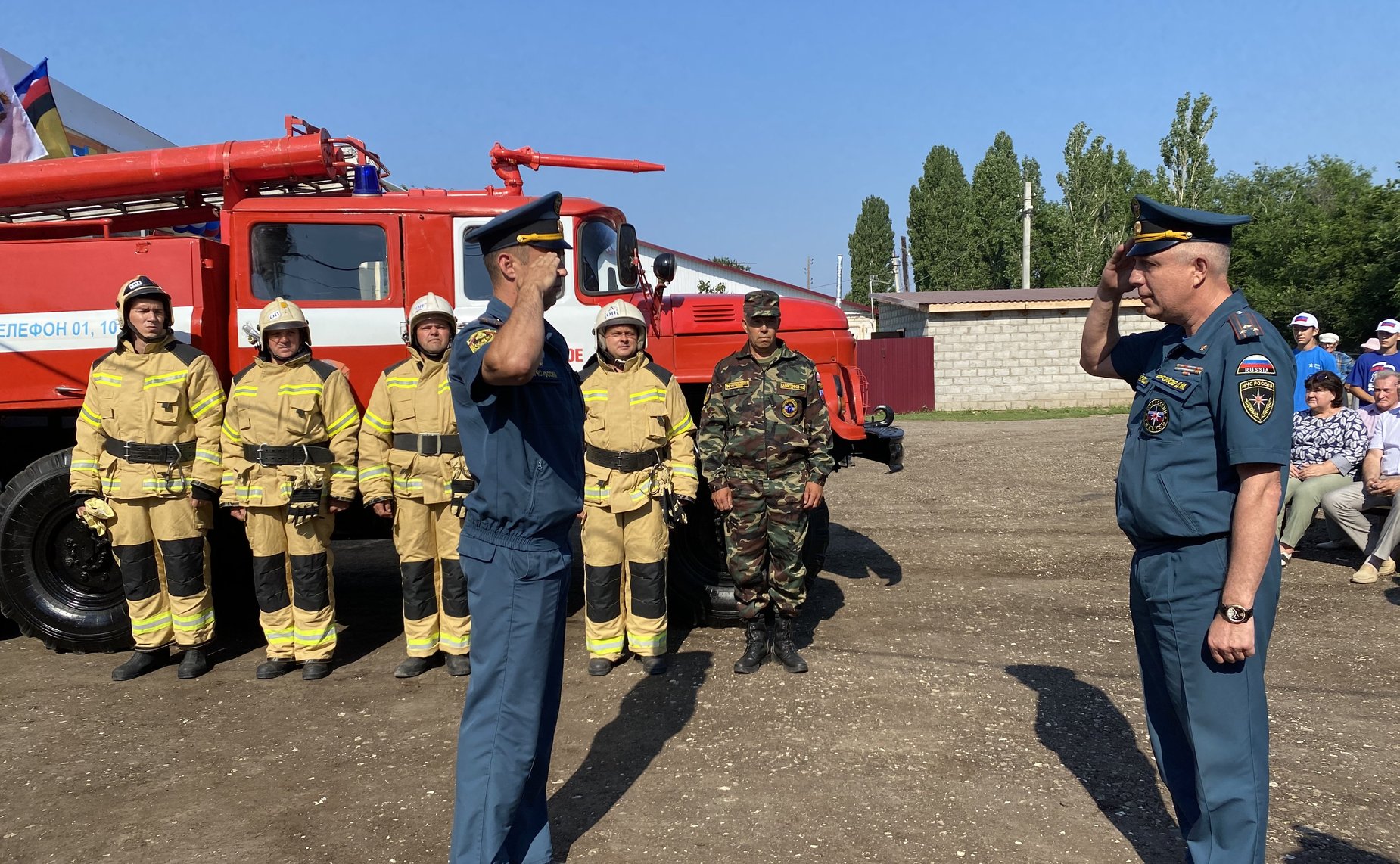 Олег Алексеев принял участие в открытии опорного поста противопожарной службы в селе Безымянное