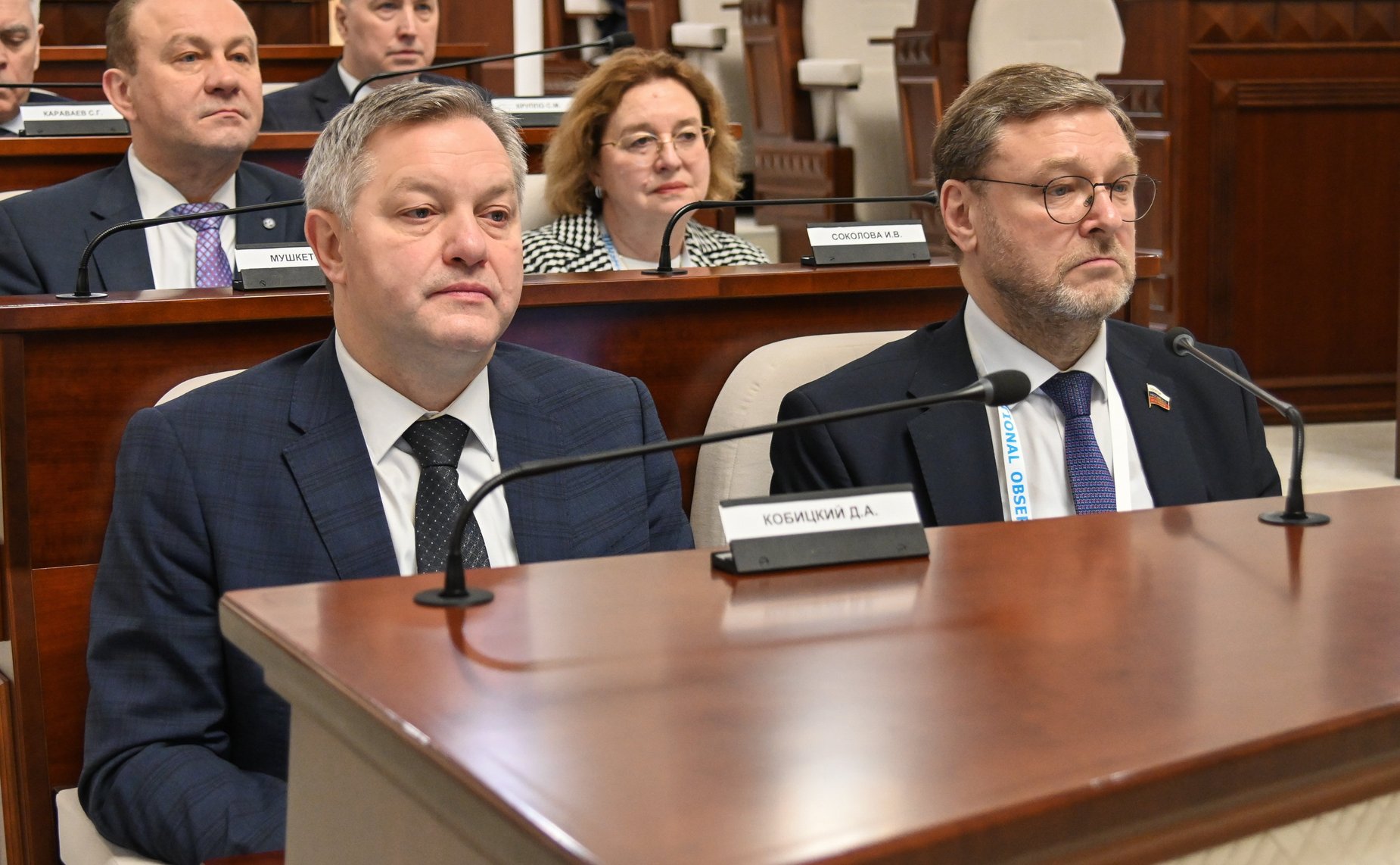 Российские законодатели в рамках визита провели встречу с Председателем Палаты представителей Национального собрания Республики Беларусь Владимиром Андрейченко