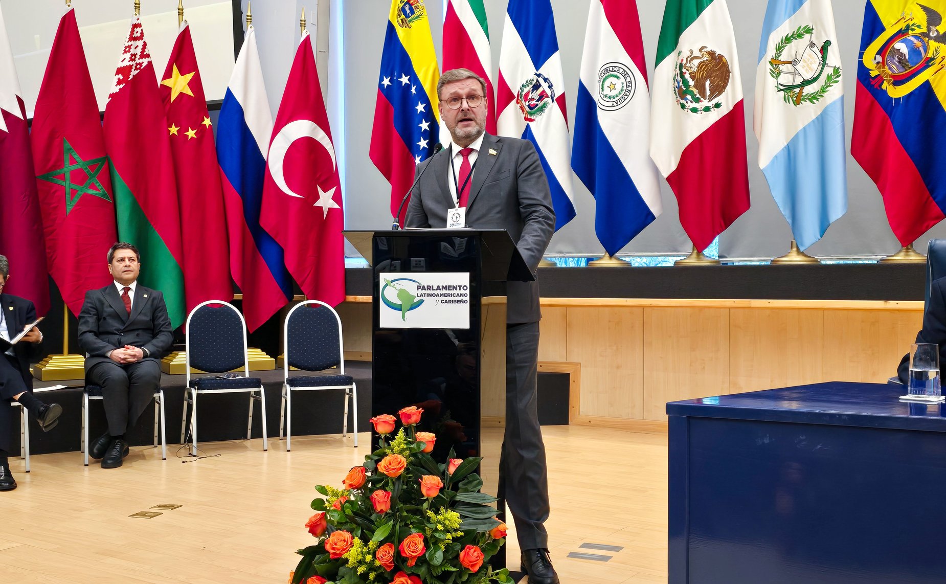 Заместитель Председателя Совета Федерации Константин Косачев выступил на пленарном заседании 39-й сессии Ассамблеи Парламента стран Латинской Америки и Карибского бассейна (ПАРЛАТИНО) в г. Панама